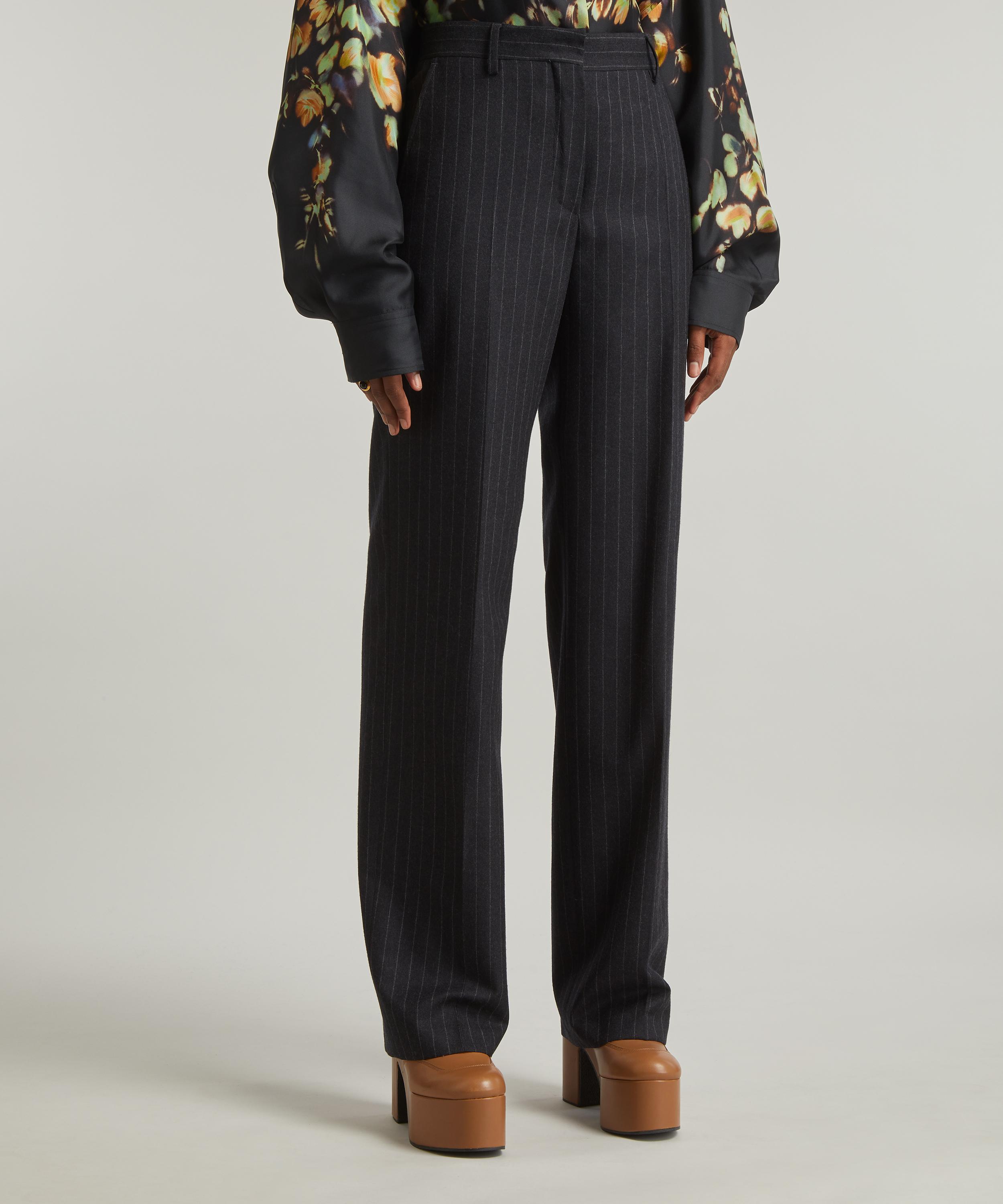 Dries Van Noten - Pinstripe Wool Trousers image number 2