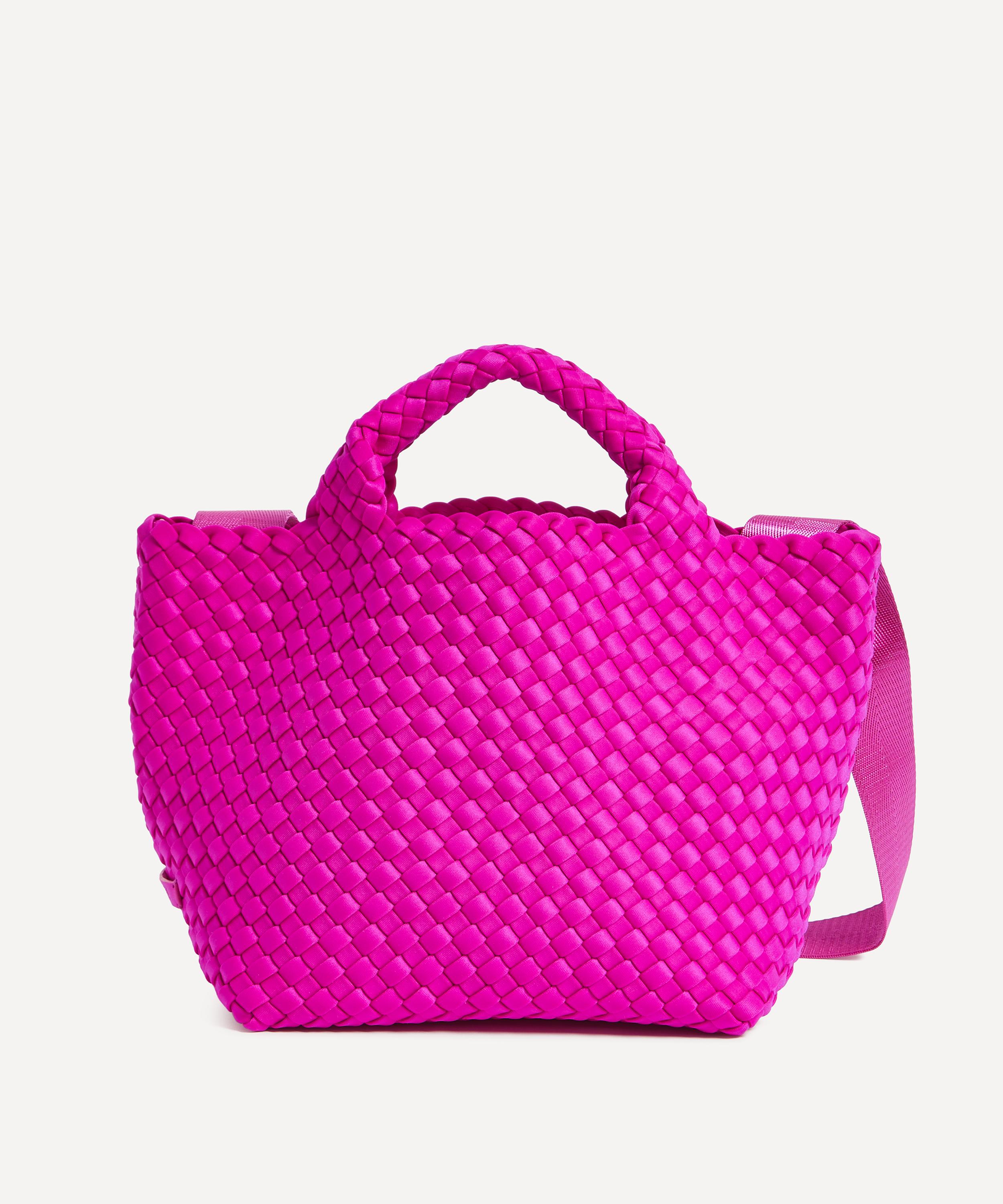 St. Barths Miami Pink Mini Woven Tote Bag