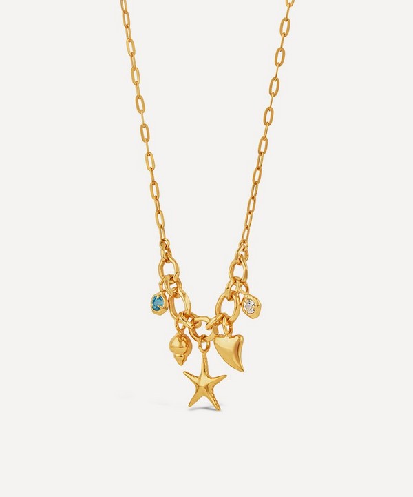 Dinny Hall - 22ct Gold-Plated Vermeil Silver Thalassa Ocean Treasures Charm Pendant Necklace image number null