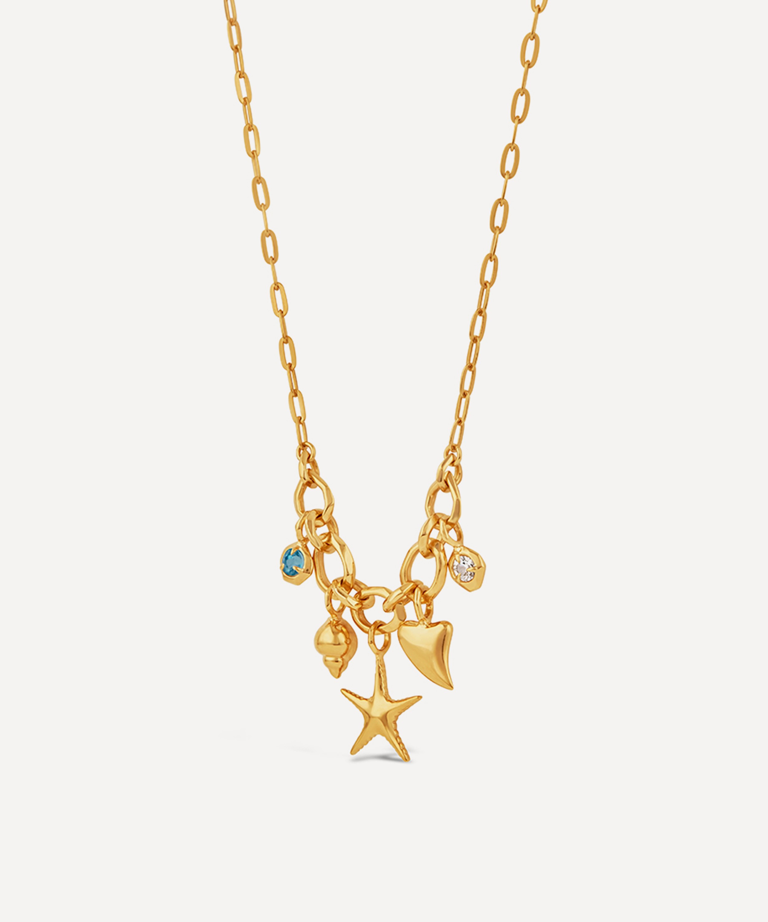 Dinny Hall - 22ct Gold-Plated Vermeil Silver Thalassa Ocean Treasures Charm Pendant Necklace image number 0