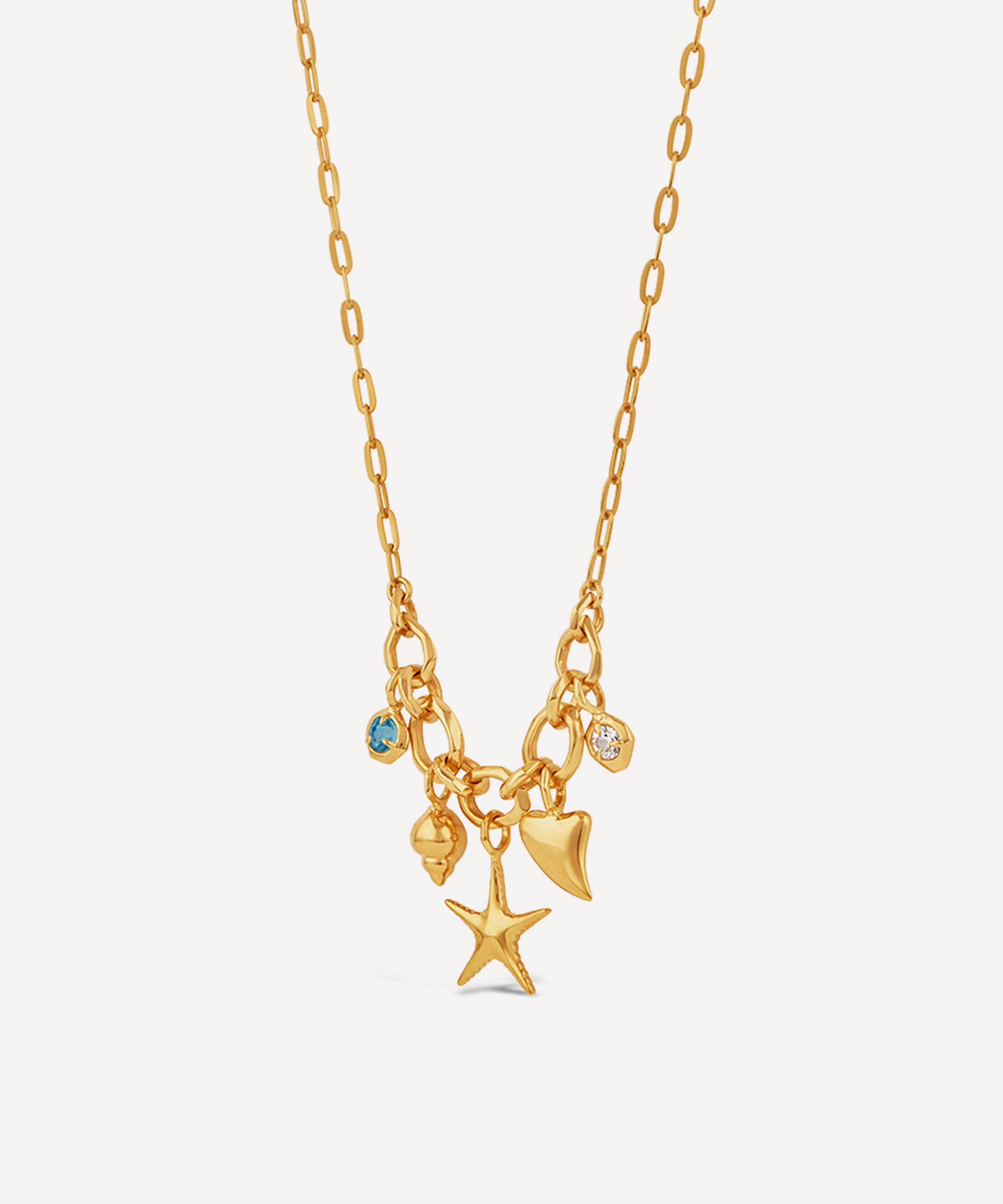 Dinny Hall - 22ct Gold-Plated Vermeil Silver Thalassa Ocean Treasures Charm Pendant Necklace image number 0