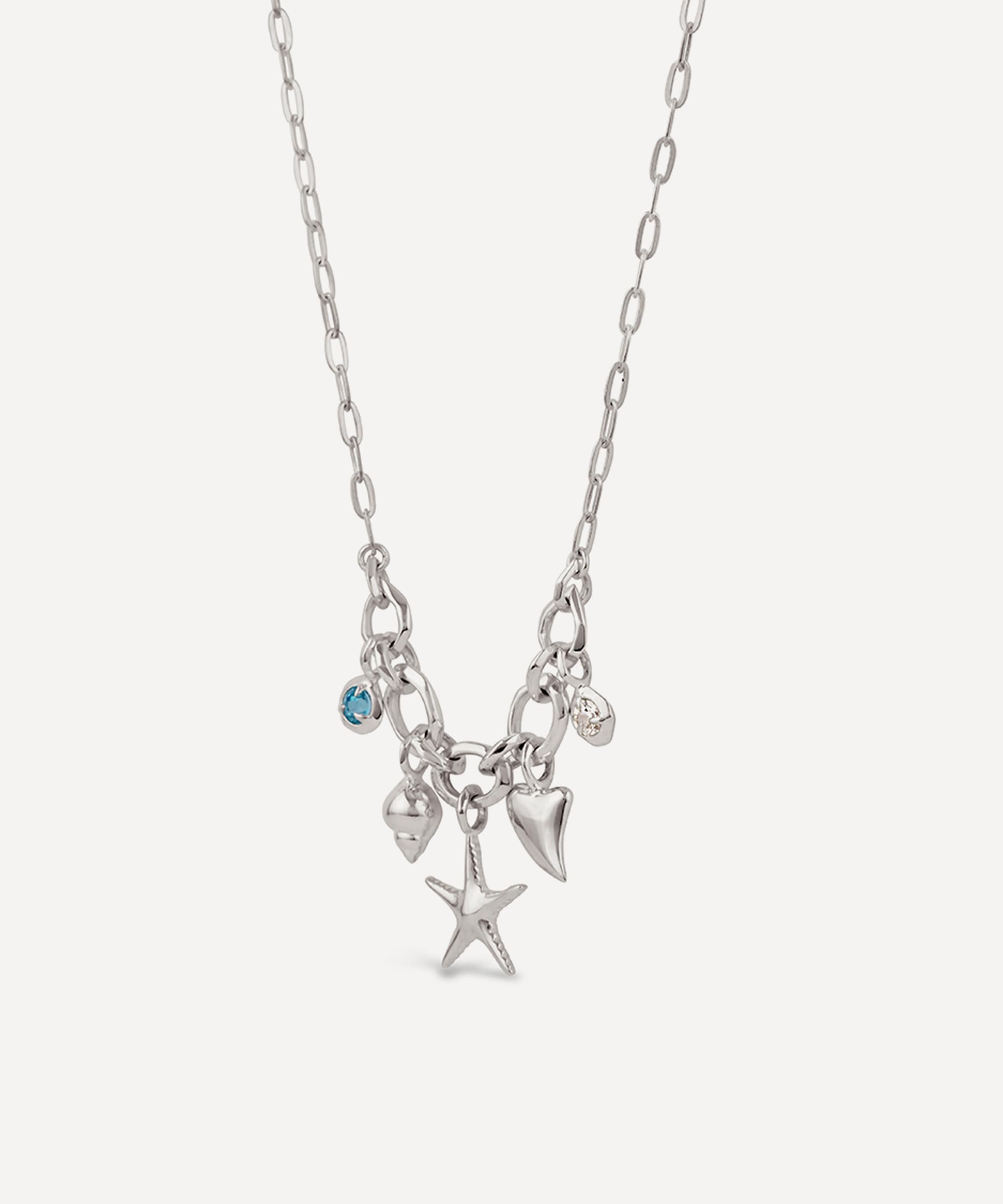 Dinny Hall - Sterling Silver Thalassa Ocean Treasures Charm Pendant Necklace image number 0