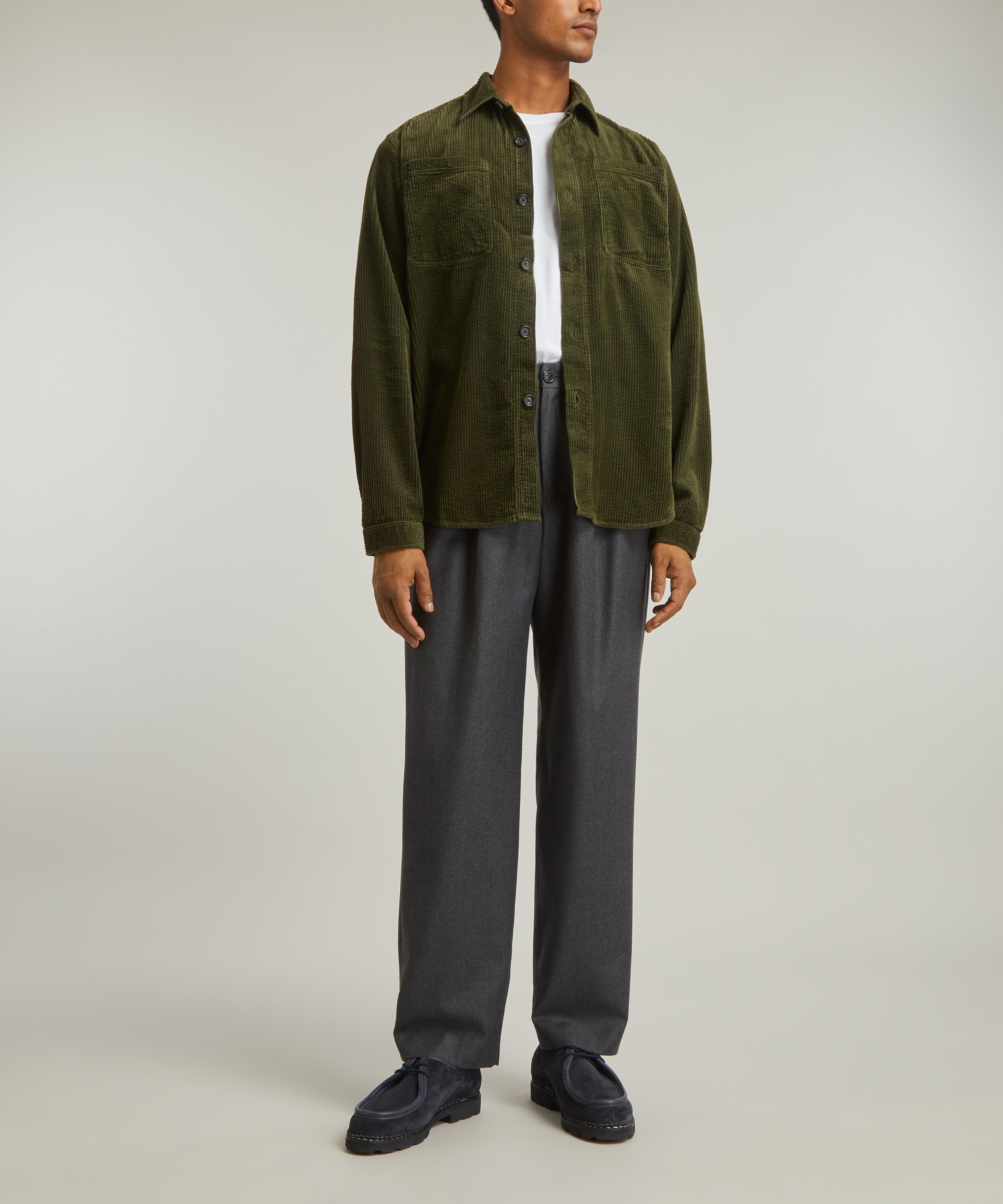 Oliver Spencer Treviscoe Green Cord Shirt | Liberty