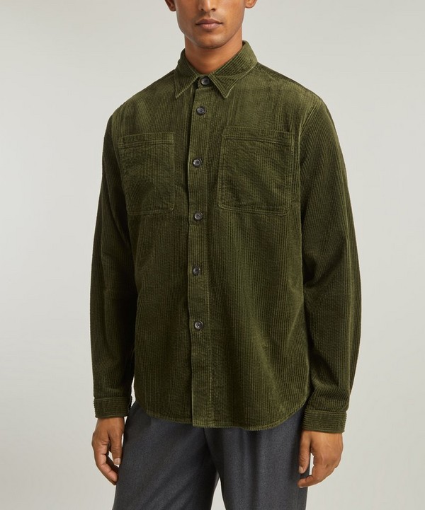 Oliver Spencer Treviscoe Green Cord Shirt | Liberty