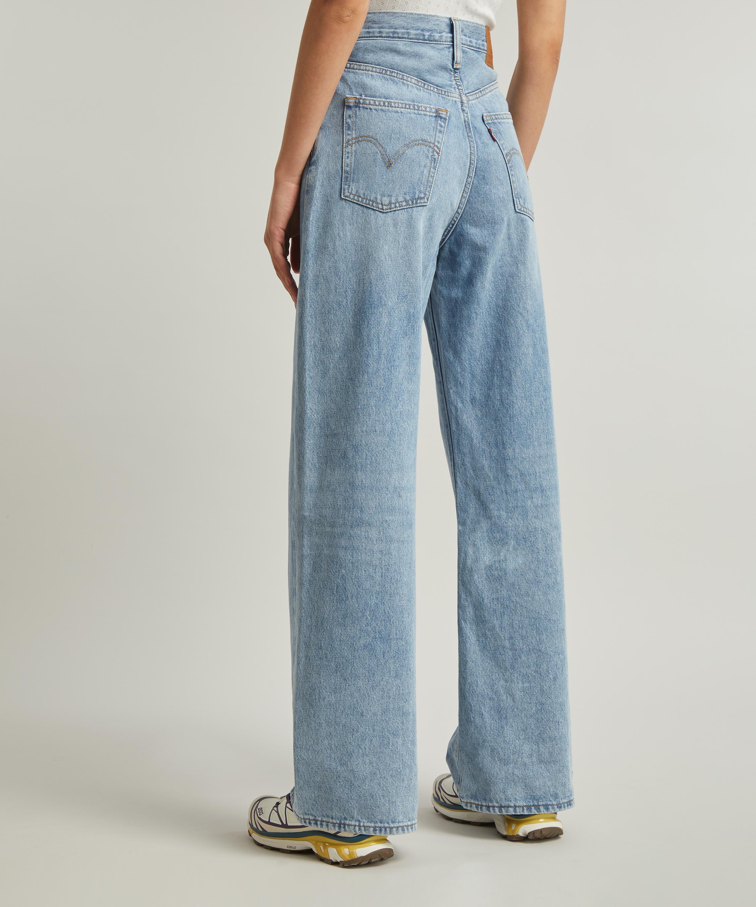 Levi's: Blue Ribcage Wide Leg Jeans