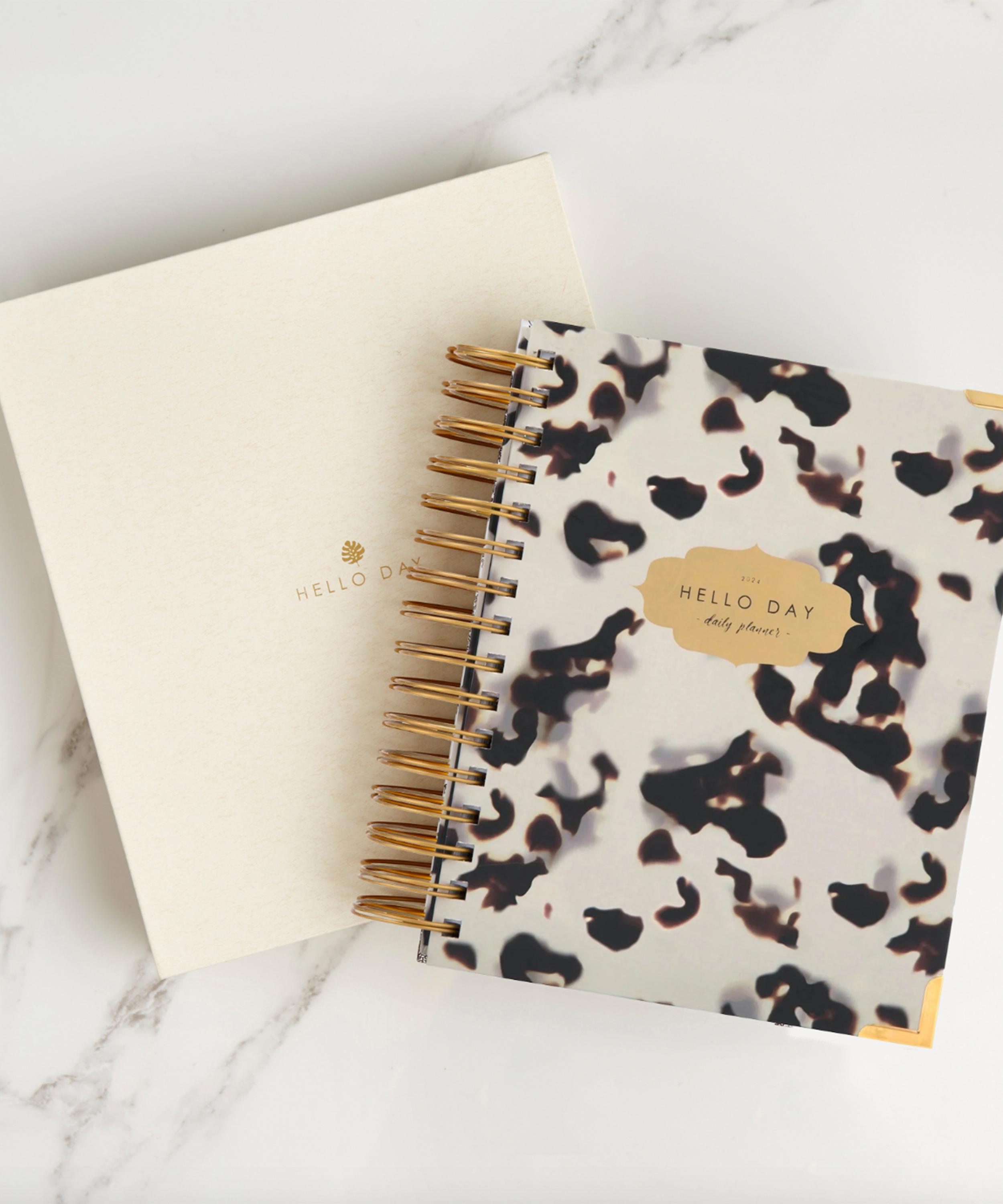 Hello Day - Hardback Tortoise Daily Spiral Planner 2024 image number 1
