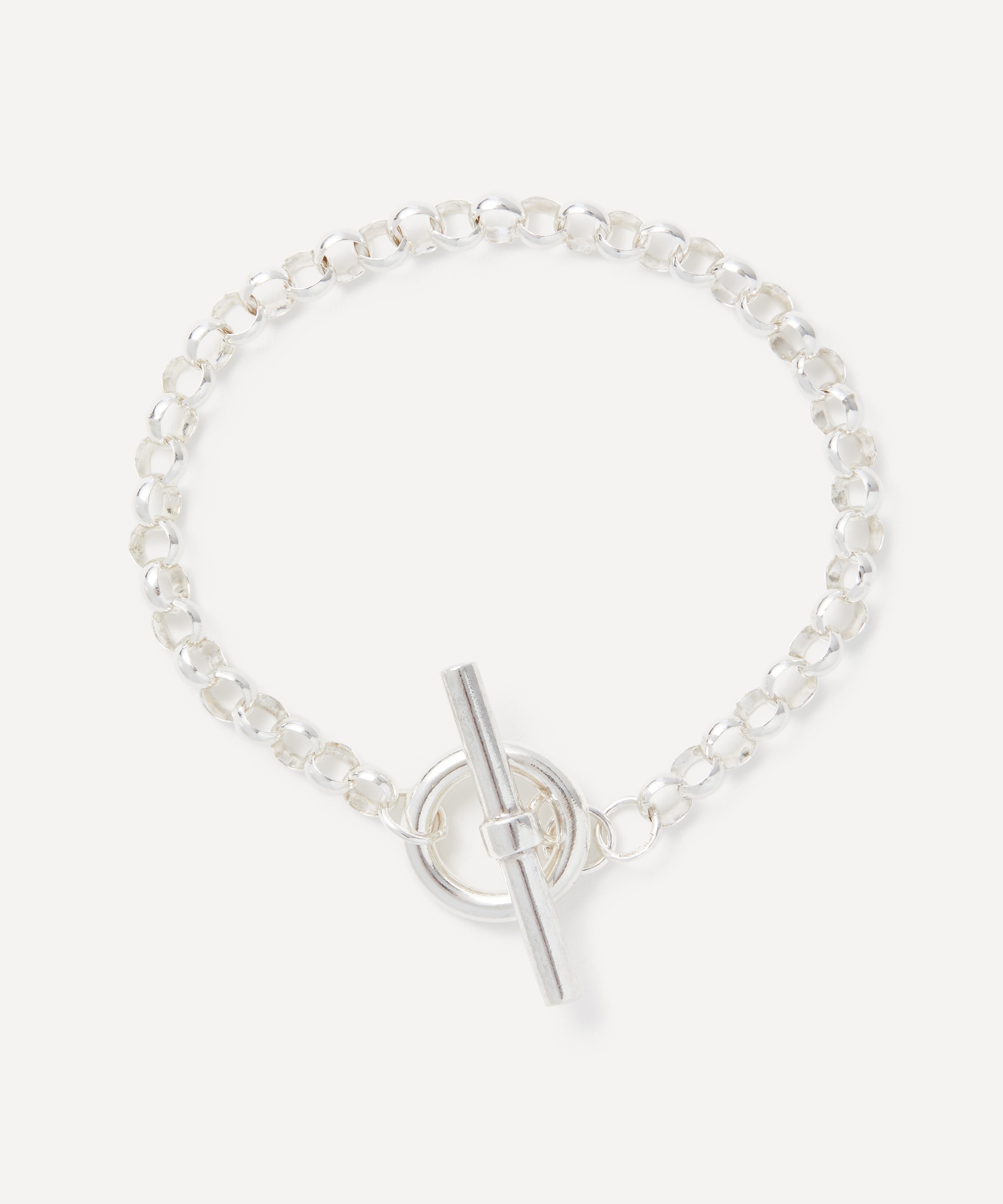 Auree - Sterling Silver Fernshaw T-Bar Belcher Chain Bracelet image number 0
