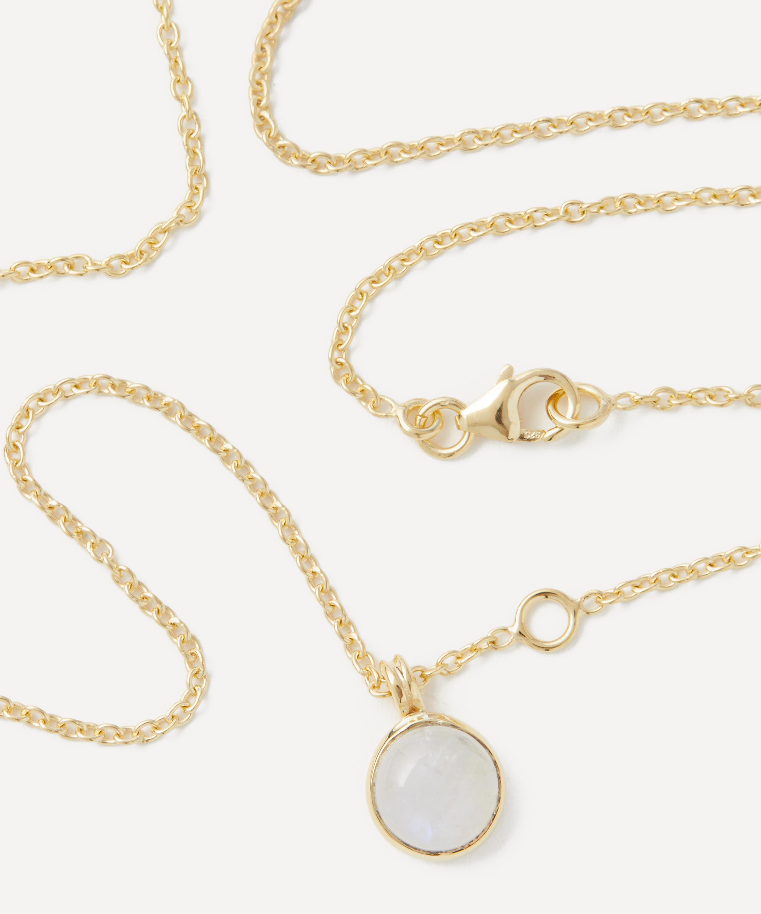 Auree - 18ct Gold-Plated Vermeil Silver Lulea Moonstone Pendant Necklace image number 2