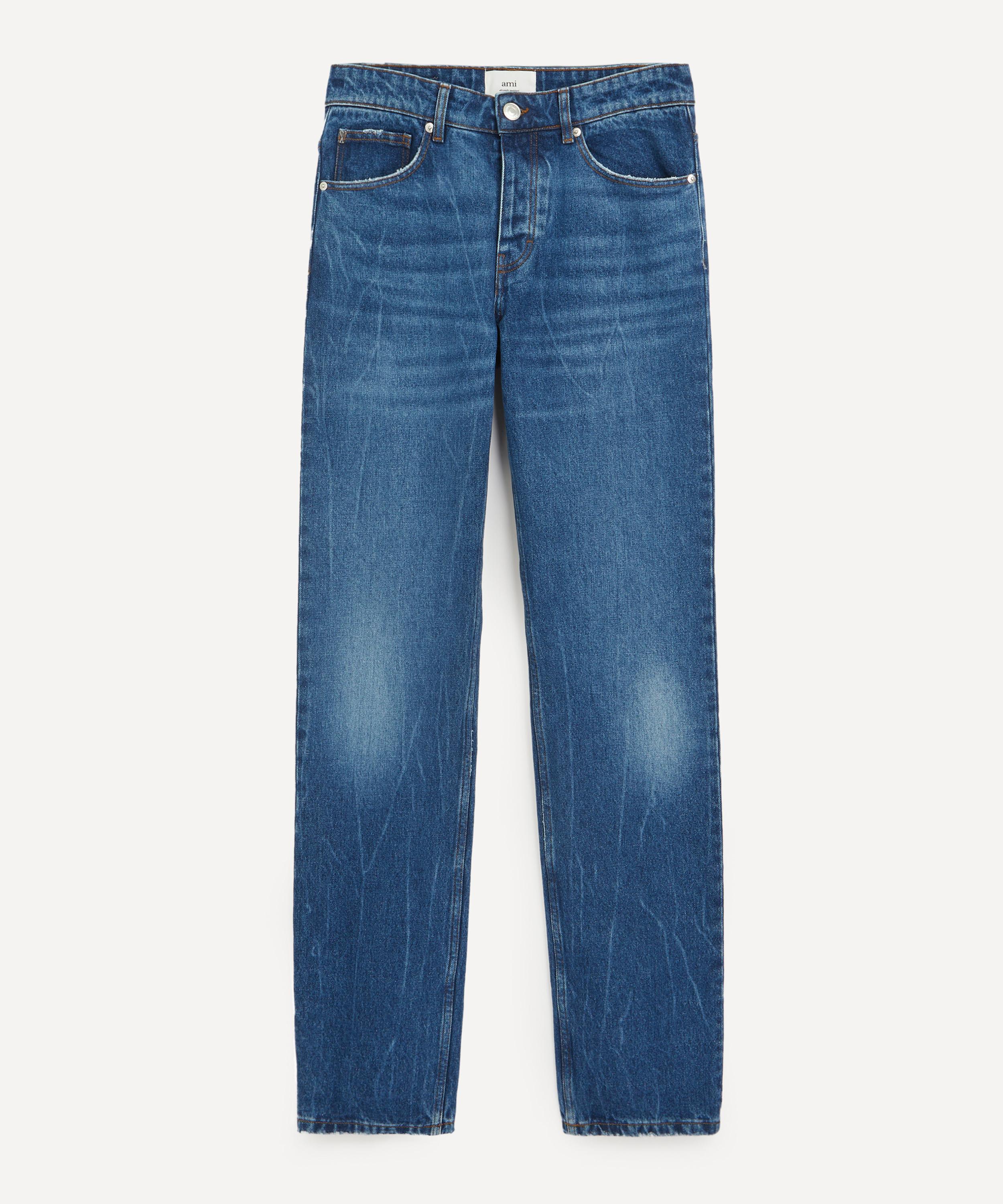 Ami - Straight-Leg Washed Denim Jeans image number 0