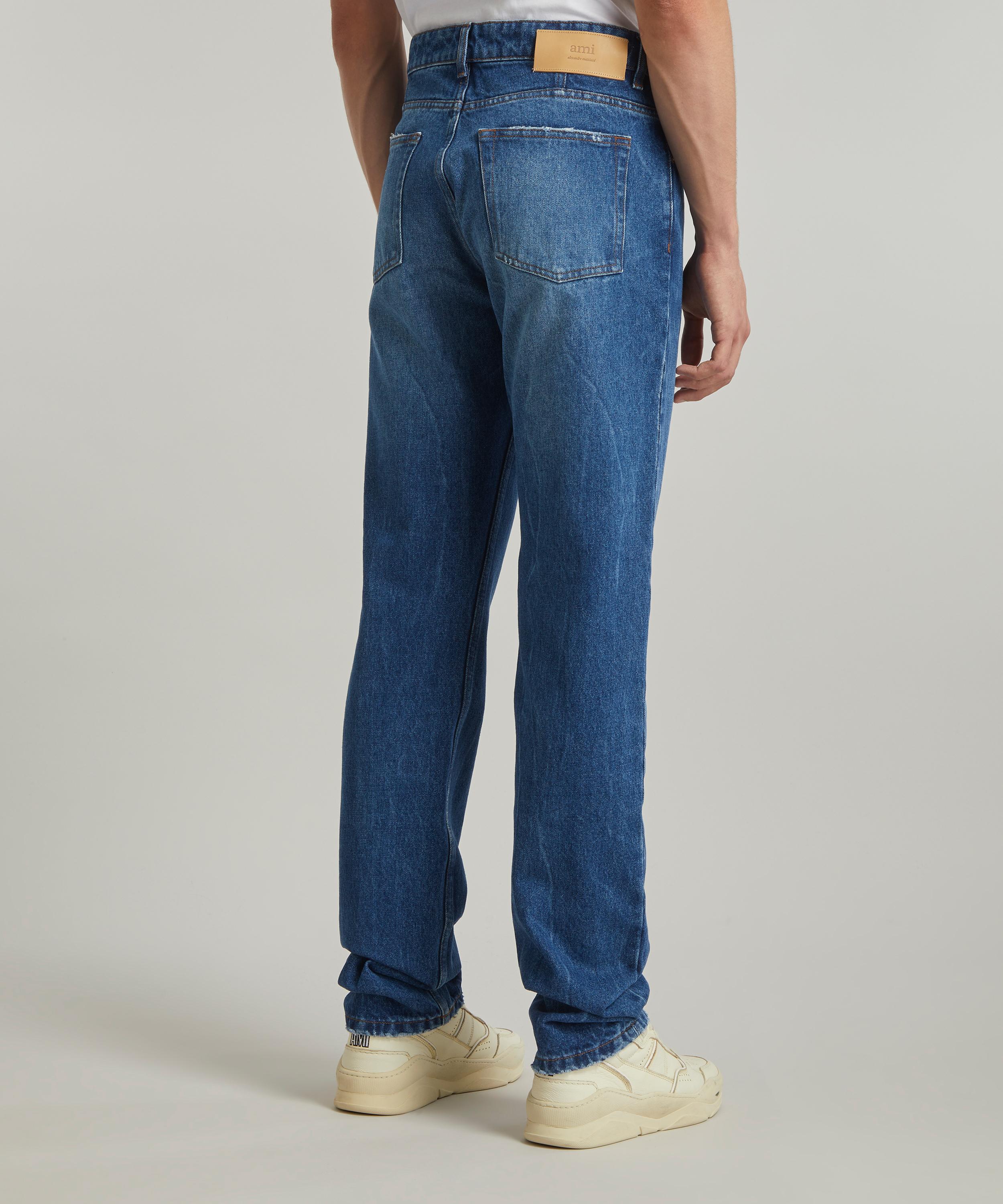 Ami - Straight-Leg Washed Denim Jeans image number 3