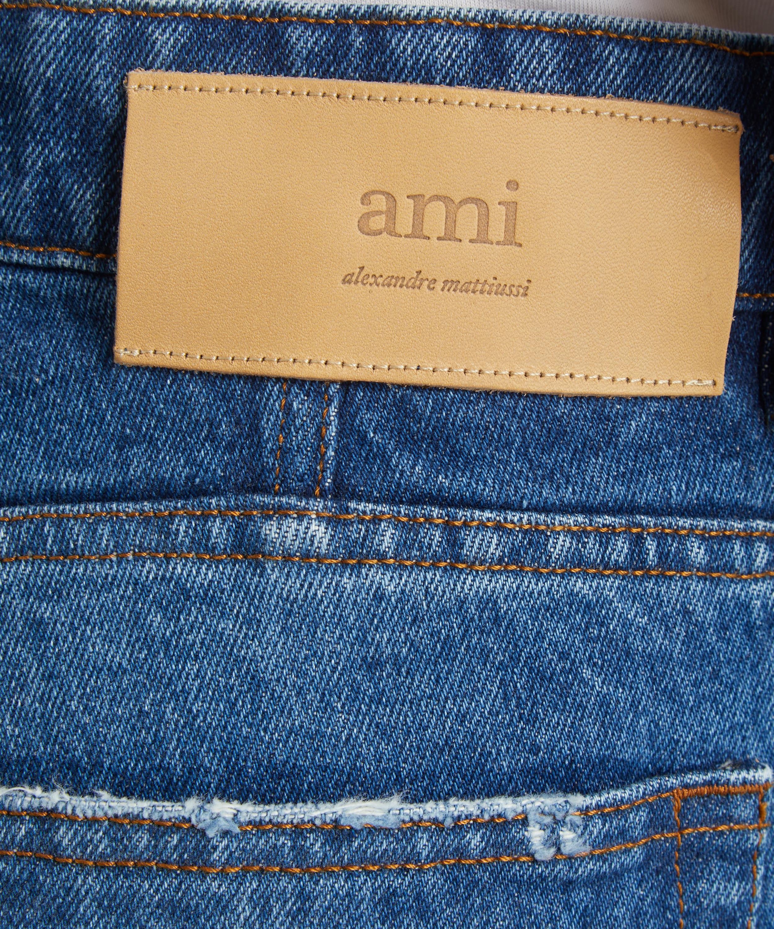 Ami - Straight-Leg Washed Denim Jeans image number 4