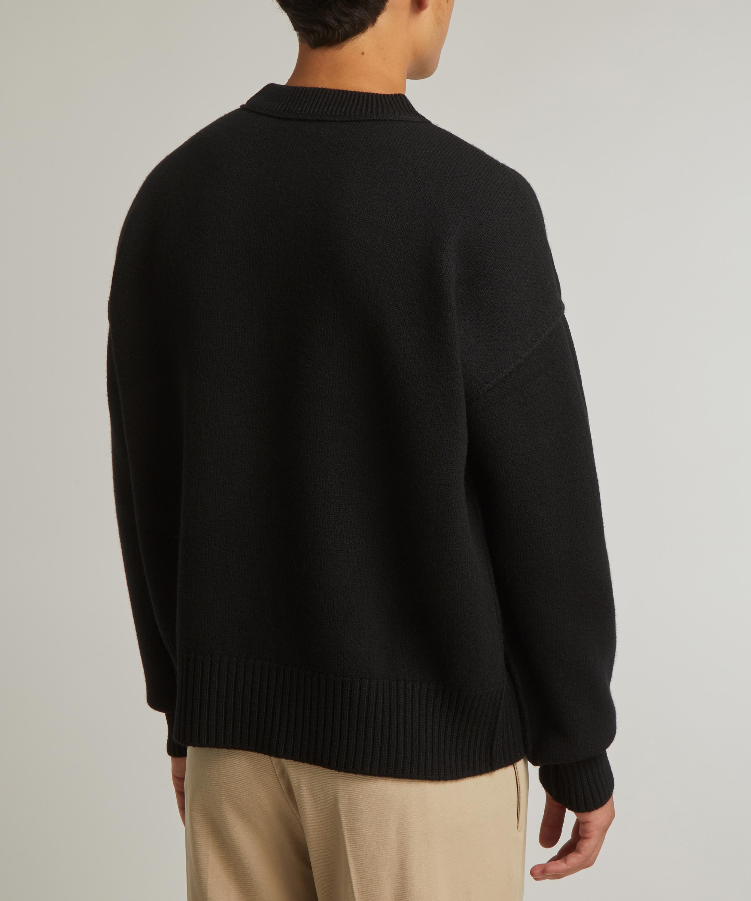 Ami - Red Ami de Coeur Merino Wool Jumper image number 3