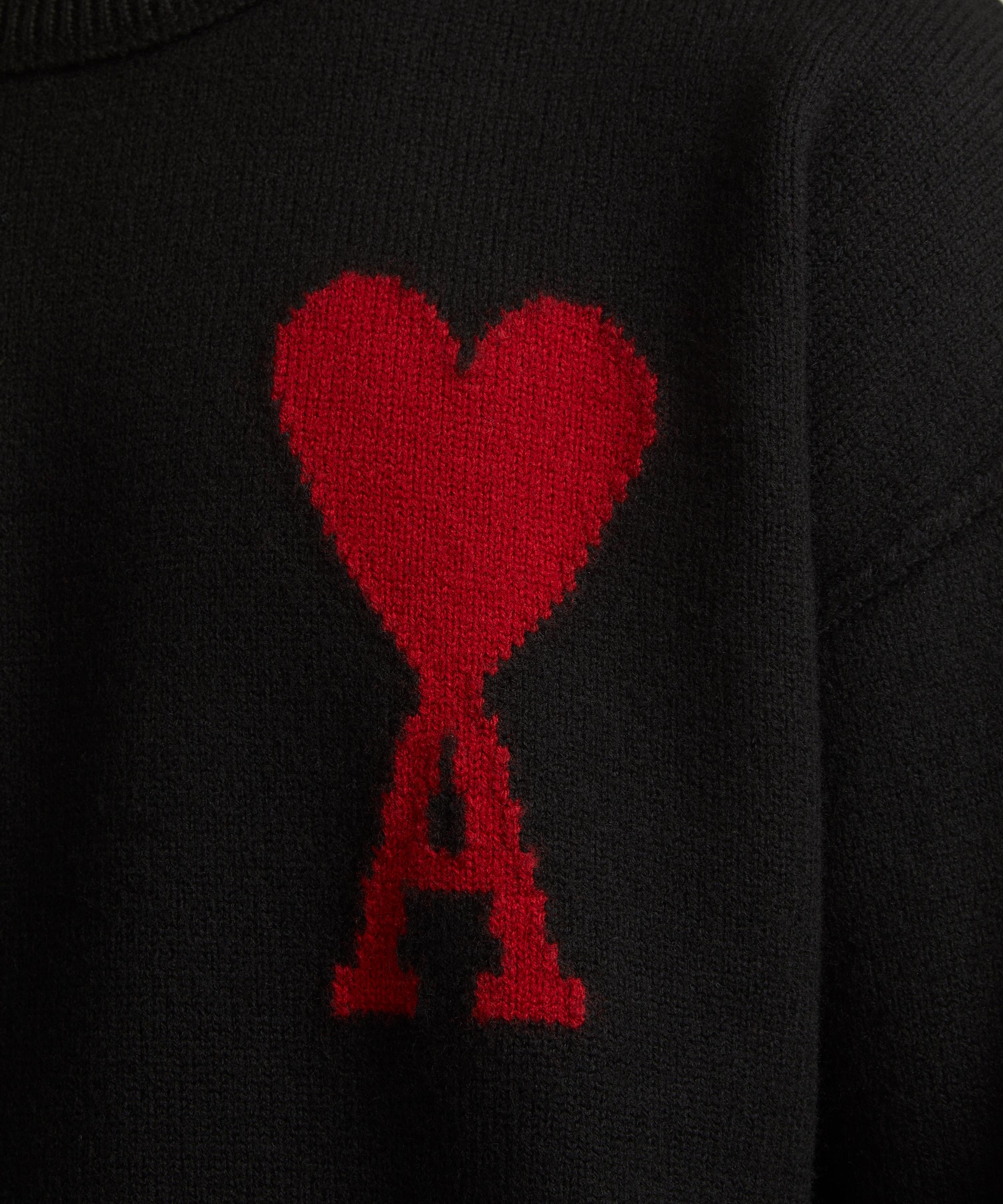 Ami - Red Ami de Coeur Merino Wool Jumper image number 4