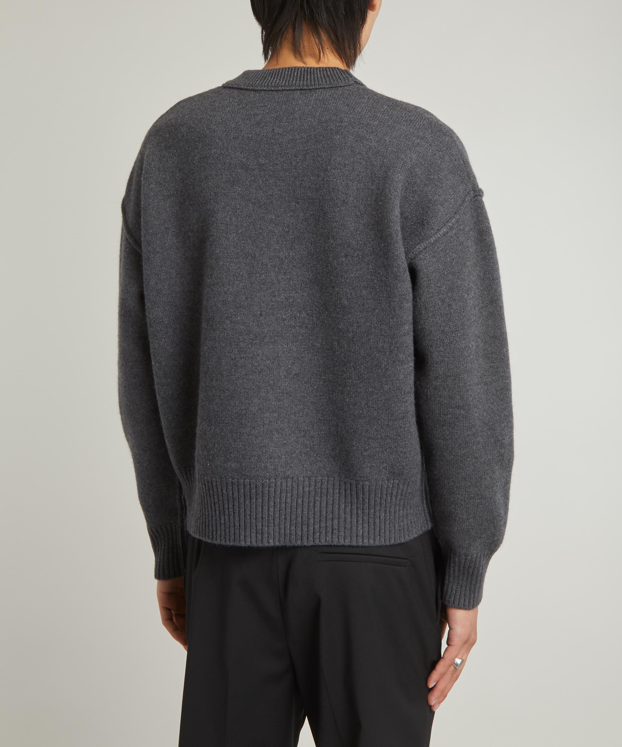 Ami - Red Ami de Coeur Merino Wool Jumper image number 2