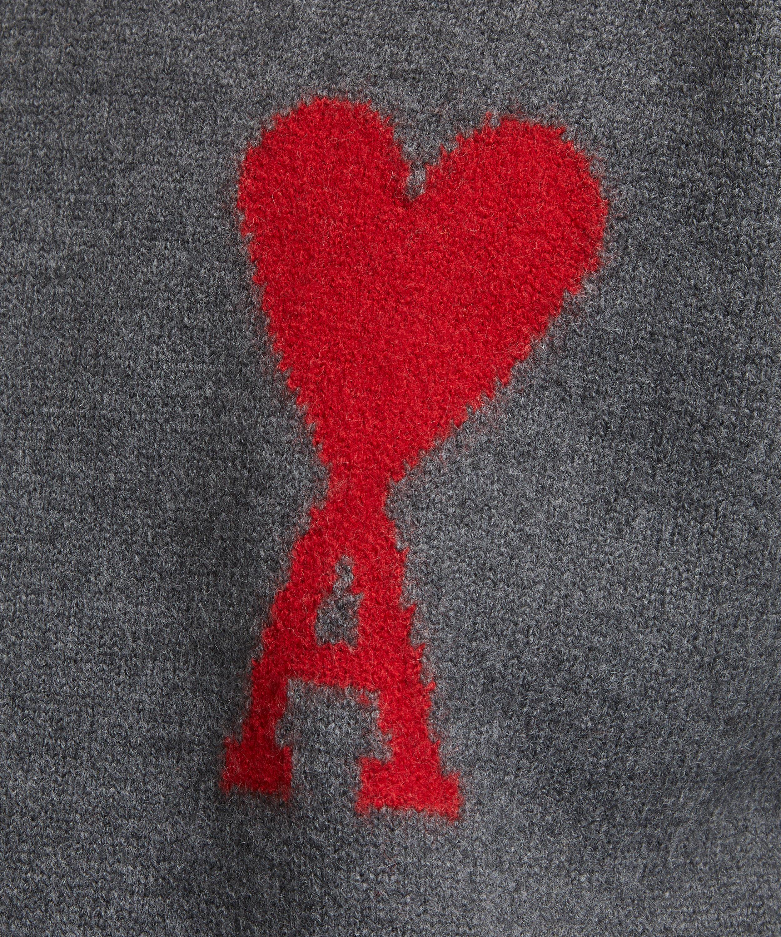 Ami - Red Ami de Coeur Merino Wool Jumper image number 3