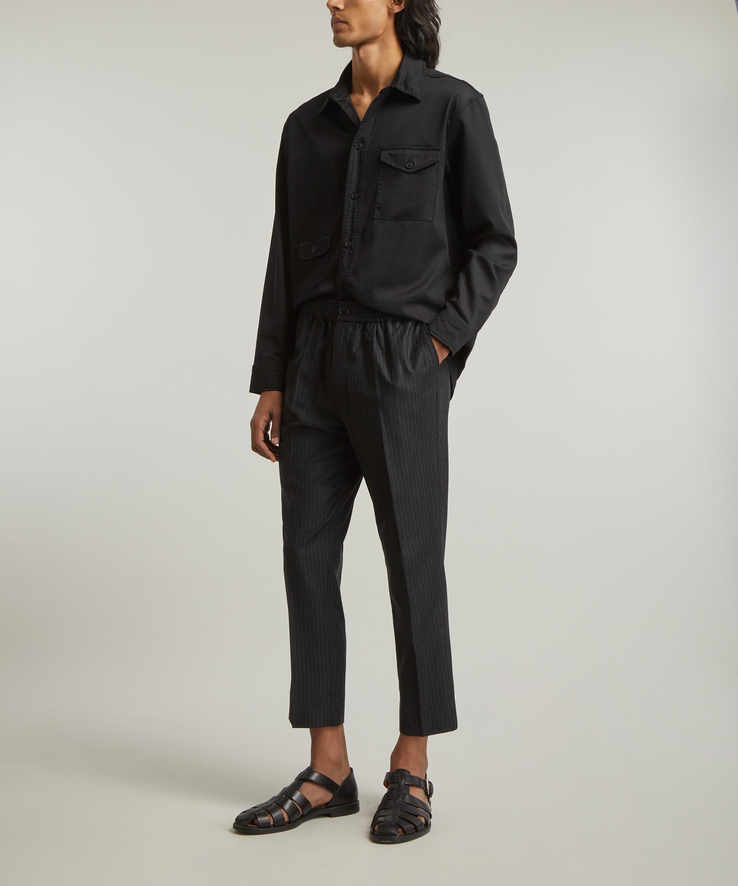 Ami - Elasticated Pinstripe Trousers image number 1