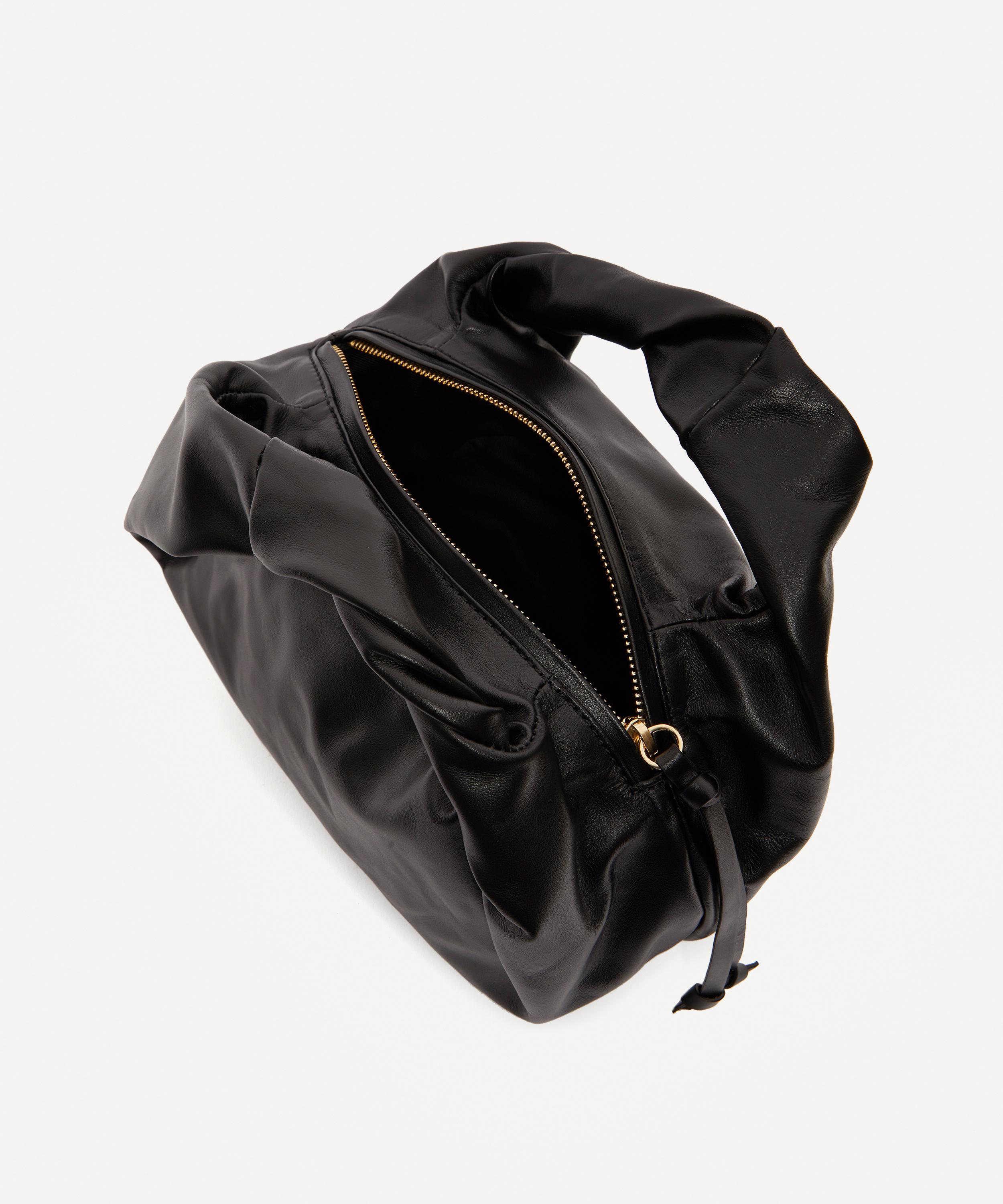 Leather Twist Handle Bag