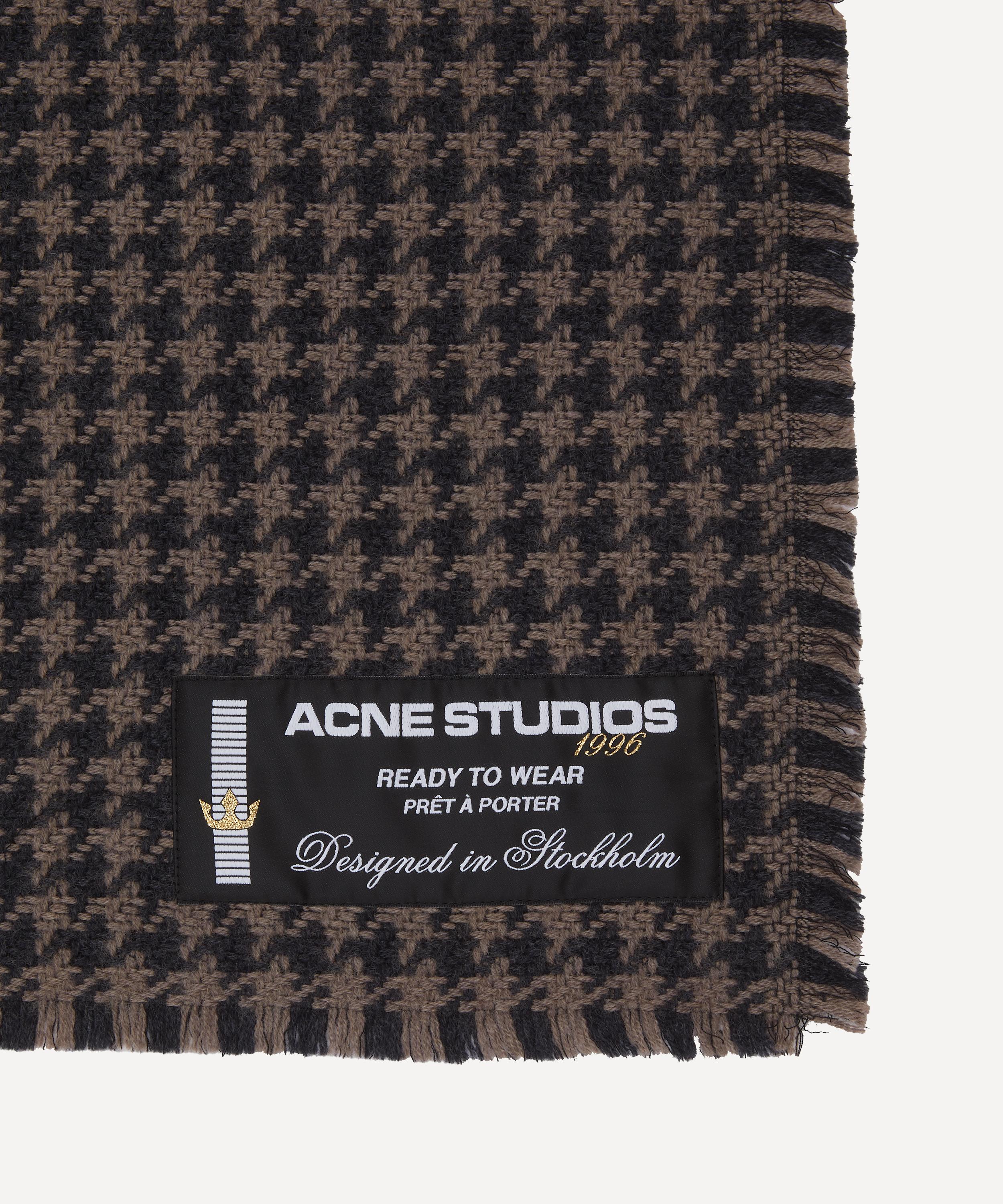 Acne Studios houndstooth wool scarf - Black