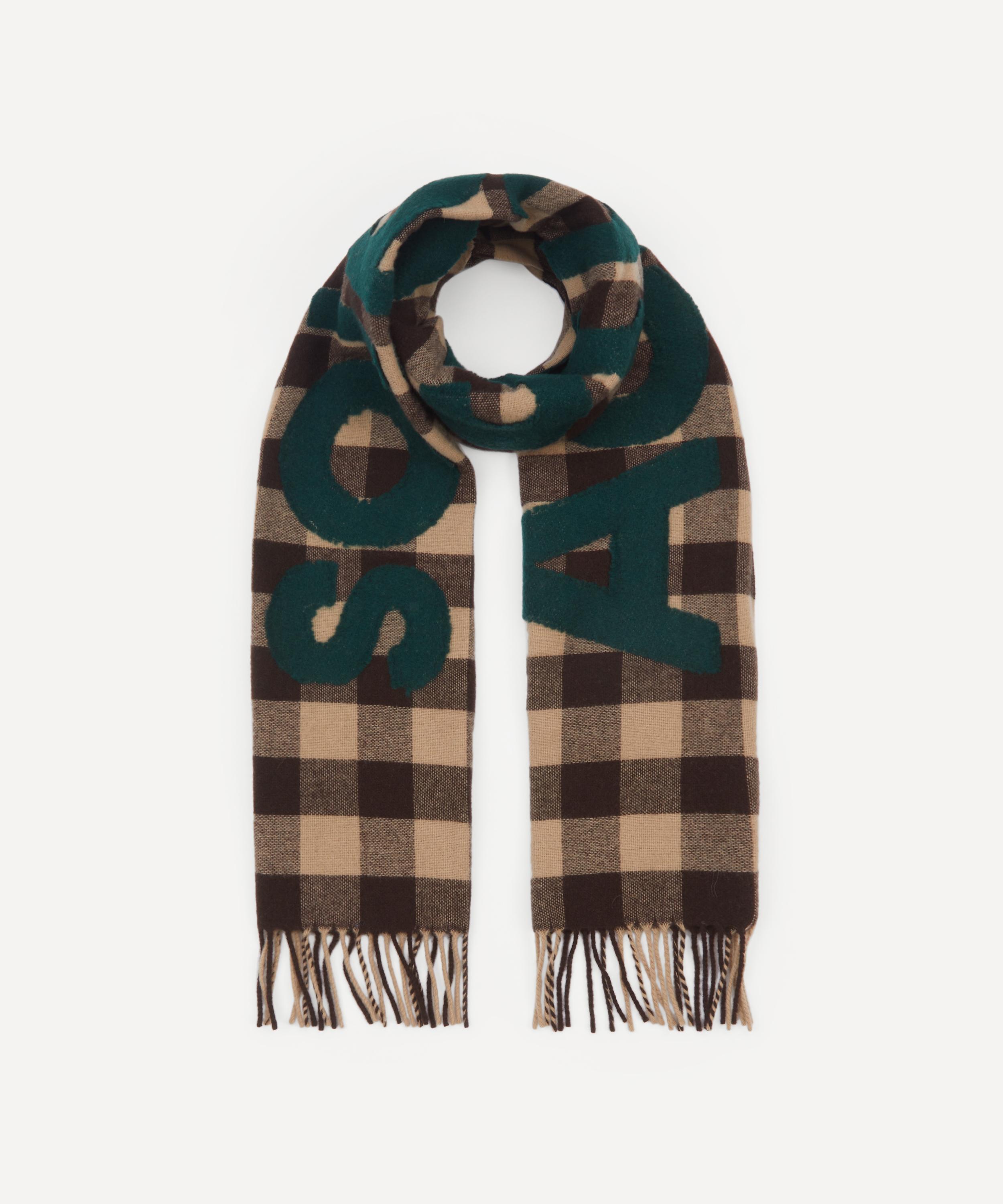 Acne Studios - Check Logo Scarf image number 0