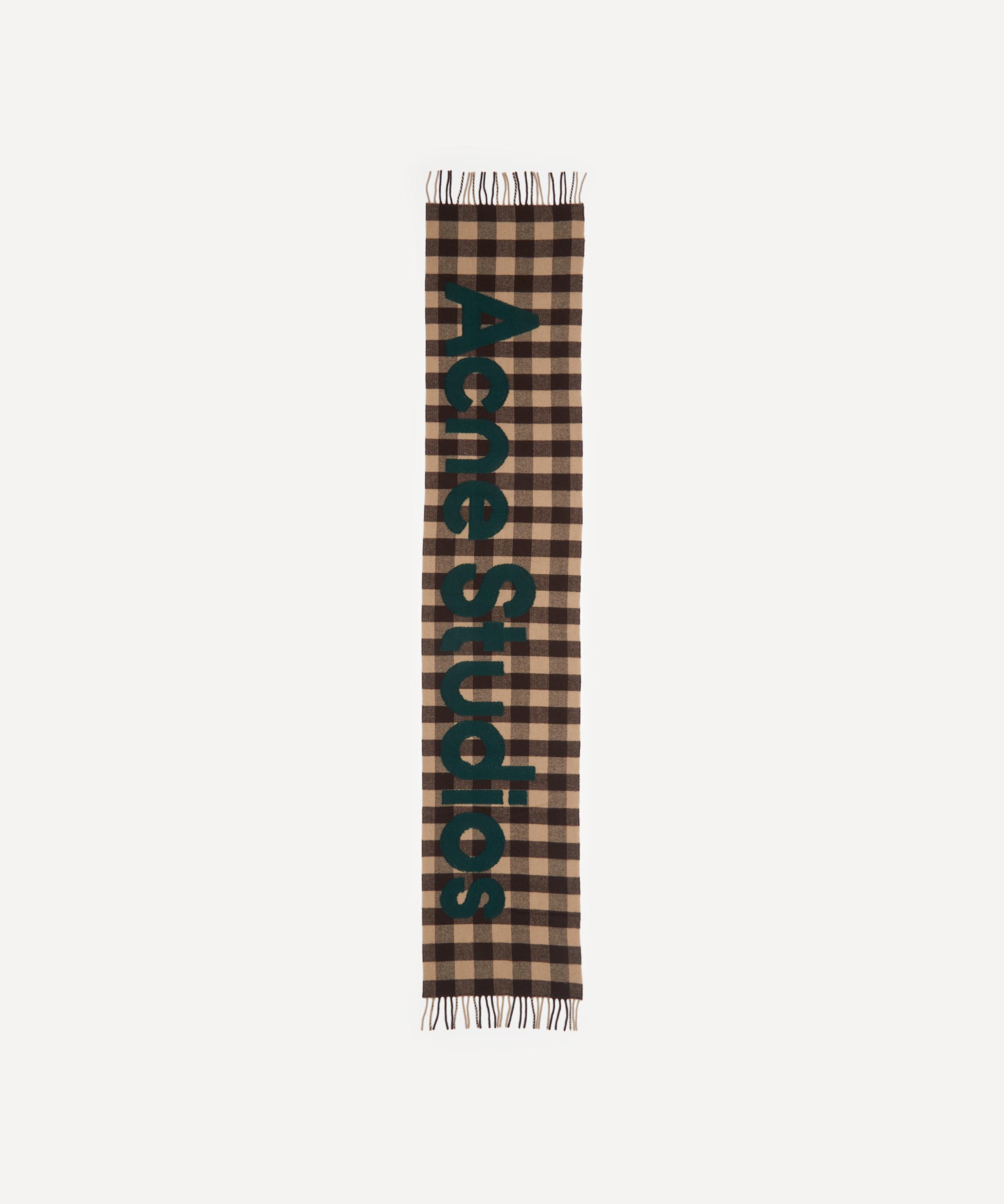 Acne Studios - Check Logo Scarf image number 1