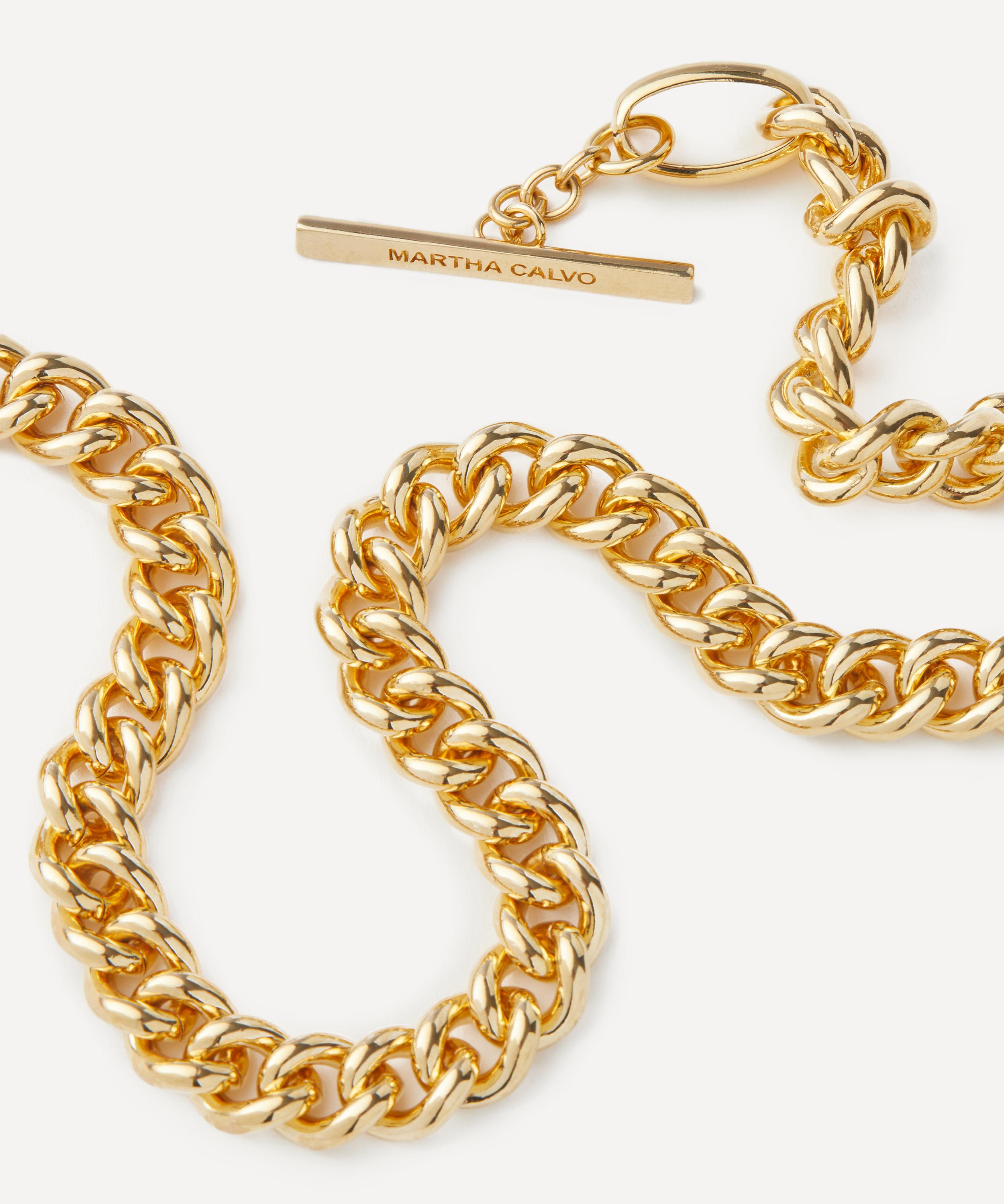 Martha Calvo - 14ct Gold-Plated Lex Toggle Chain Necklace image number 1