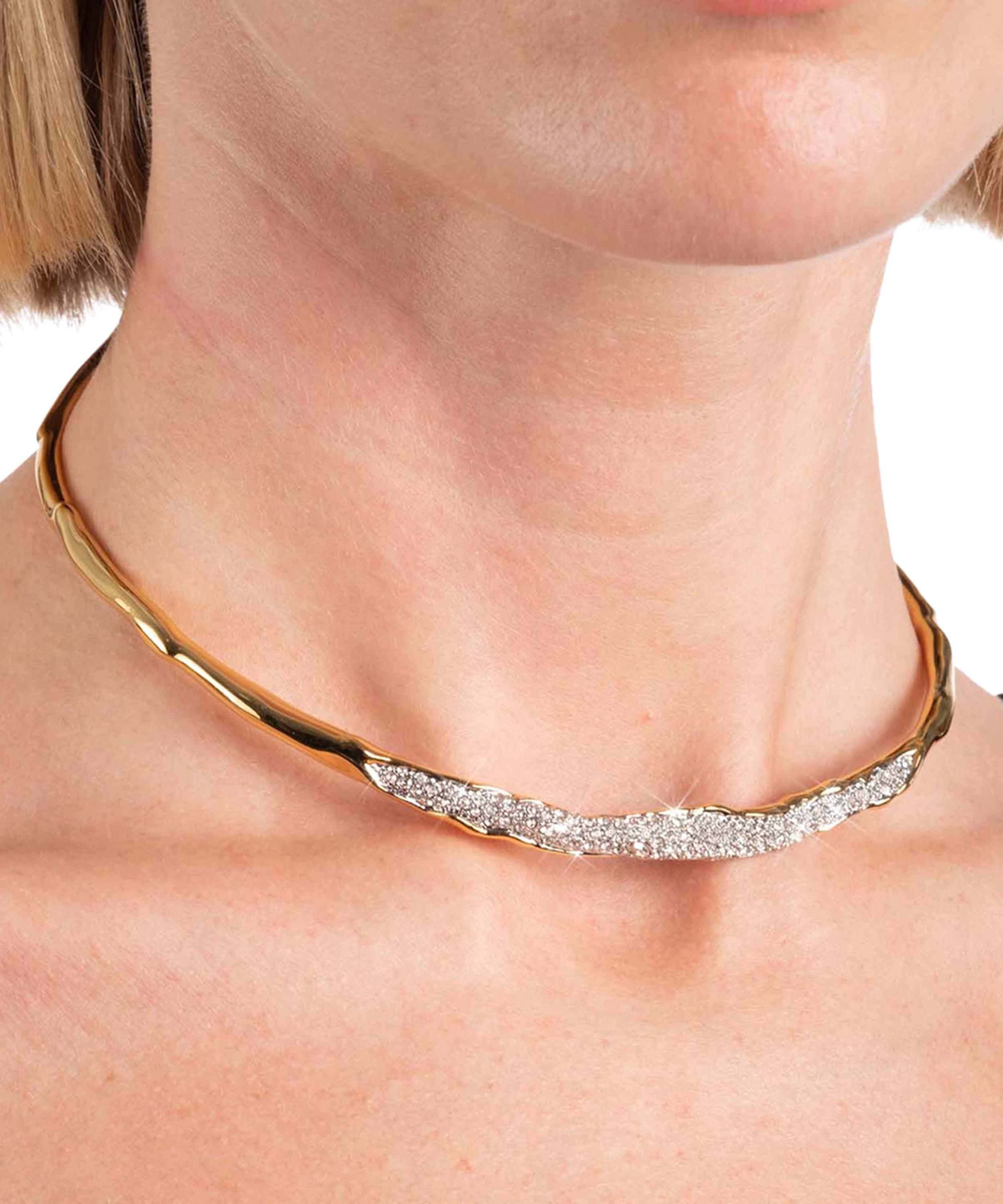 Alexis Bittar - 14ct Gold-Plated Solanales Crystal Skinny Collar Necklace image number 1