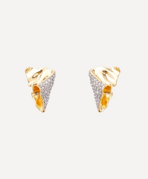 Alexis Bittar - 14ct Gold-Plated Solanales Crystal Folded Mini Stud Earrings image number 0