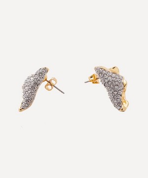 Alexis Bittar - 14ct Gold-Plated Solanales Crystal Folded Mini Stud Earrings image number 1