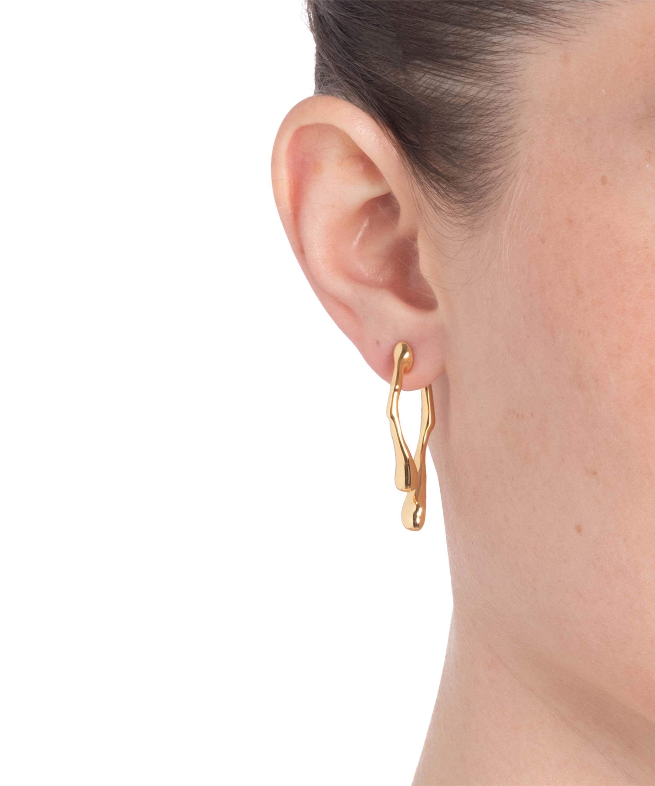 Alexis Bittar - 14ct Gold-Plated Drippy Front Back Drop Earrings image number 1