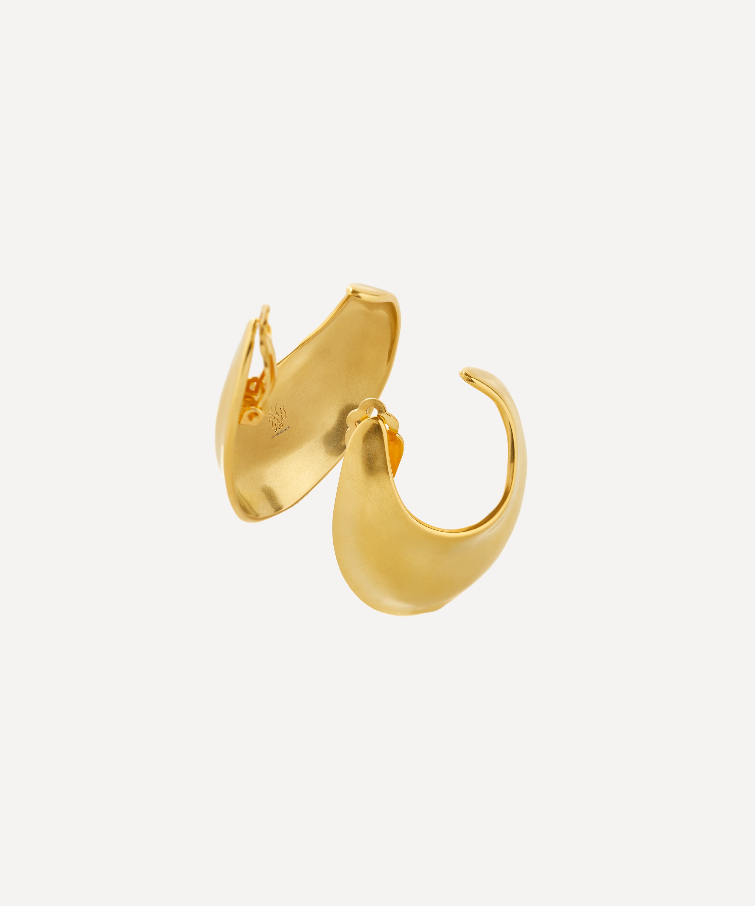 By Pariah - 14ct Gold-Plated Vermeil Sabine Hoop Earrings image number 0