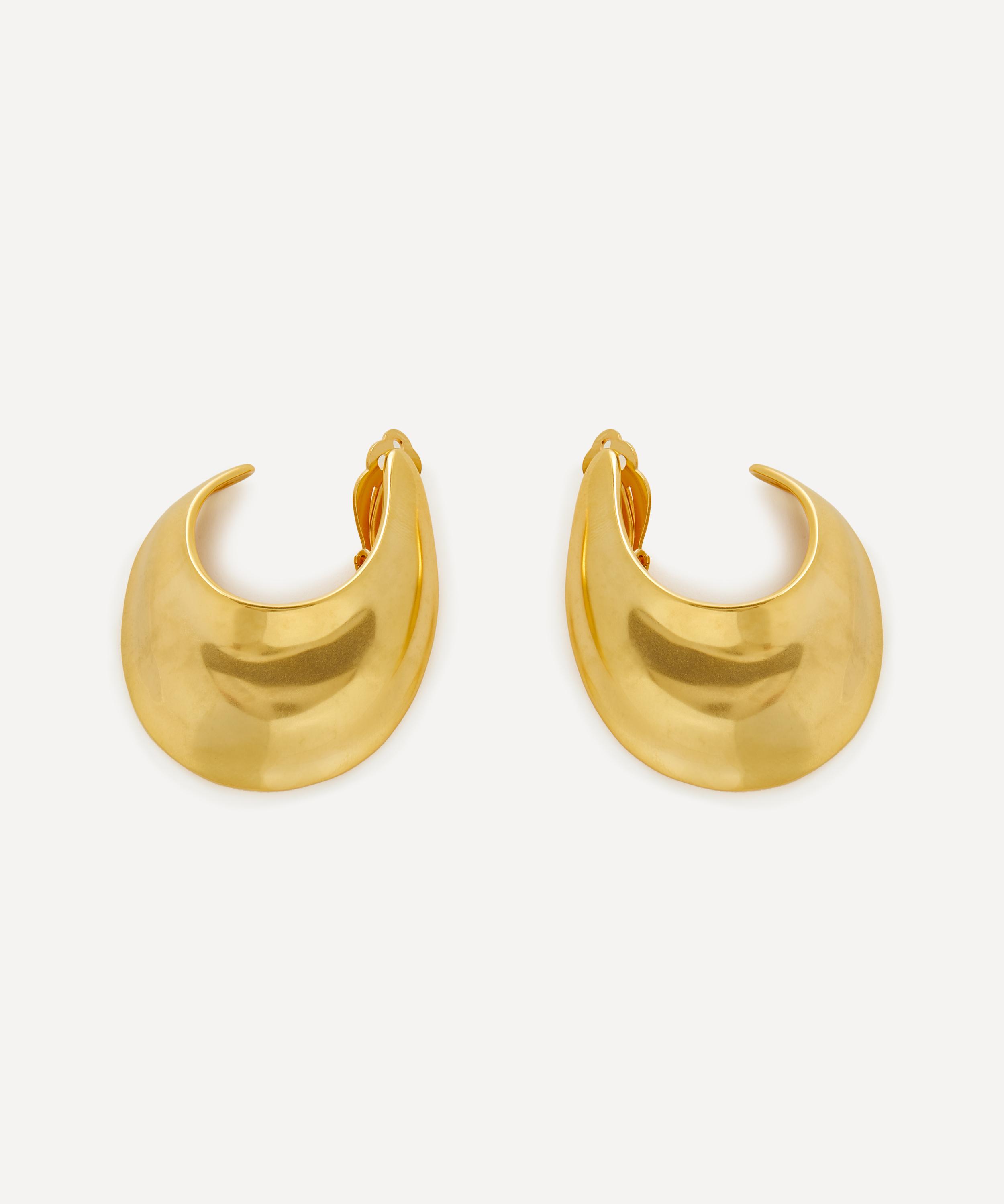 By Pariah - 14ct Gold-Plated Vermeil Sabine Hoop Earrings image number 1