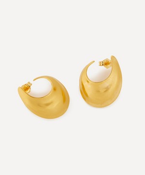 By Pariah - 14ct Gold-Plated Vermeil Sabine Classic Hoop Earrings image number 1