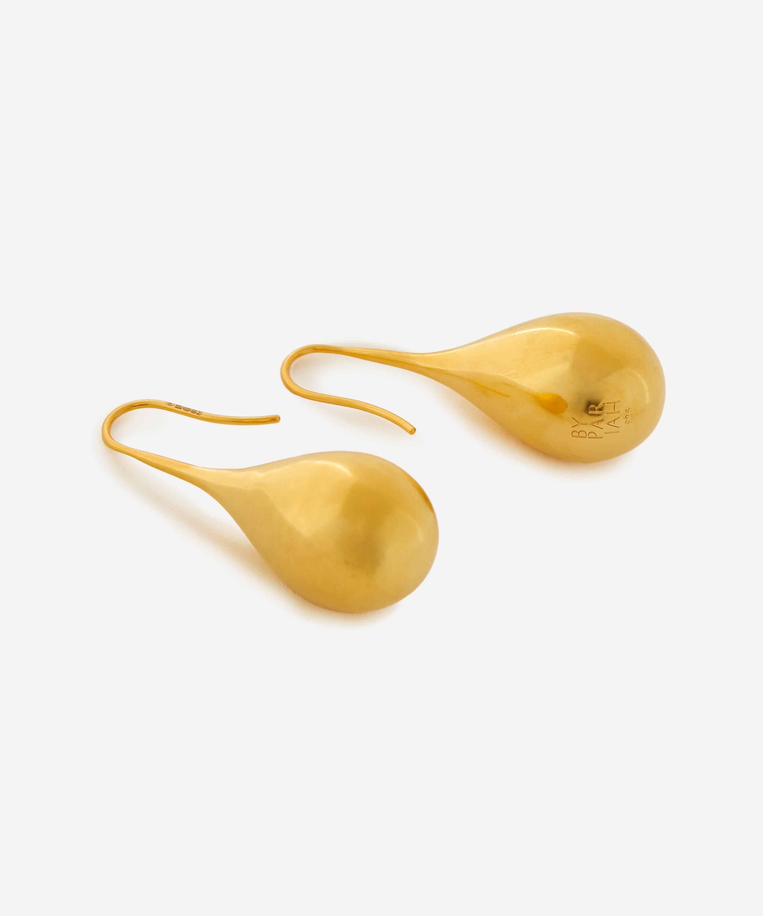 By Pariah - 14ct Gold-Plated Vermeil Large Drop Earrings image number 1