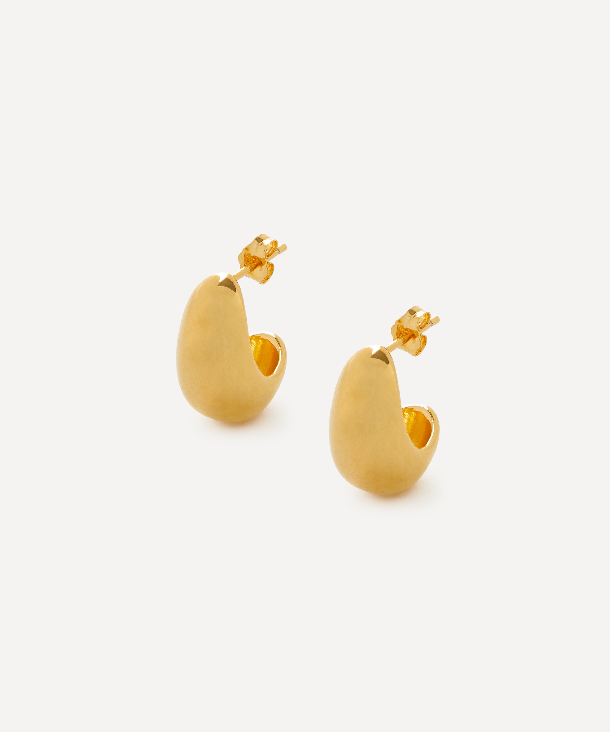 By Pariah 18ct Gold-Plated Vermeil Curve Hoop Earrings | Liberty