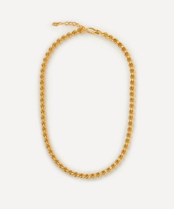 By Pariah - 14ct Gold Fishbone Classic Chain Necklace image number null