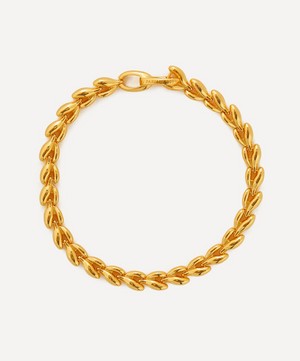 By Pariah - 14ct Gold-Plated Vermeil Fishbone Classic Chain Bracelet image number 0
