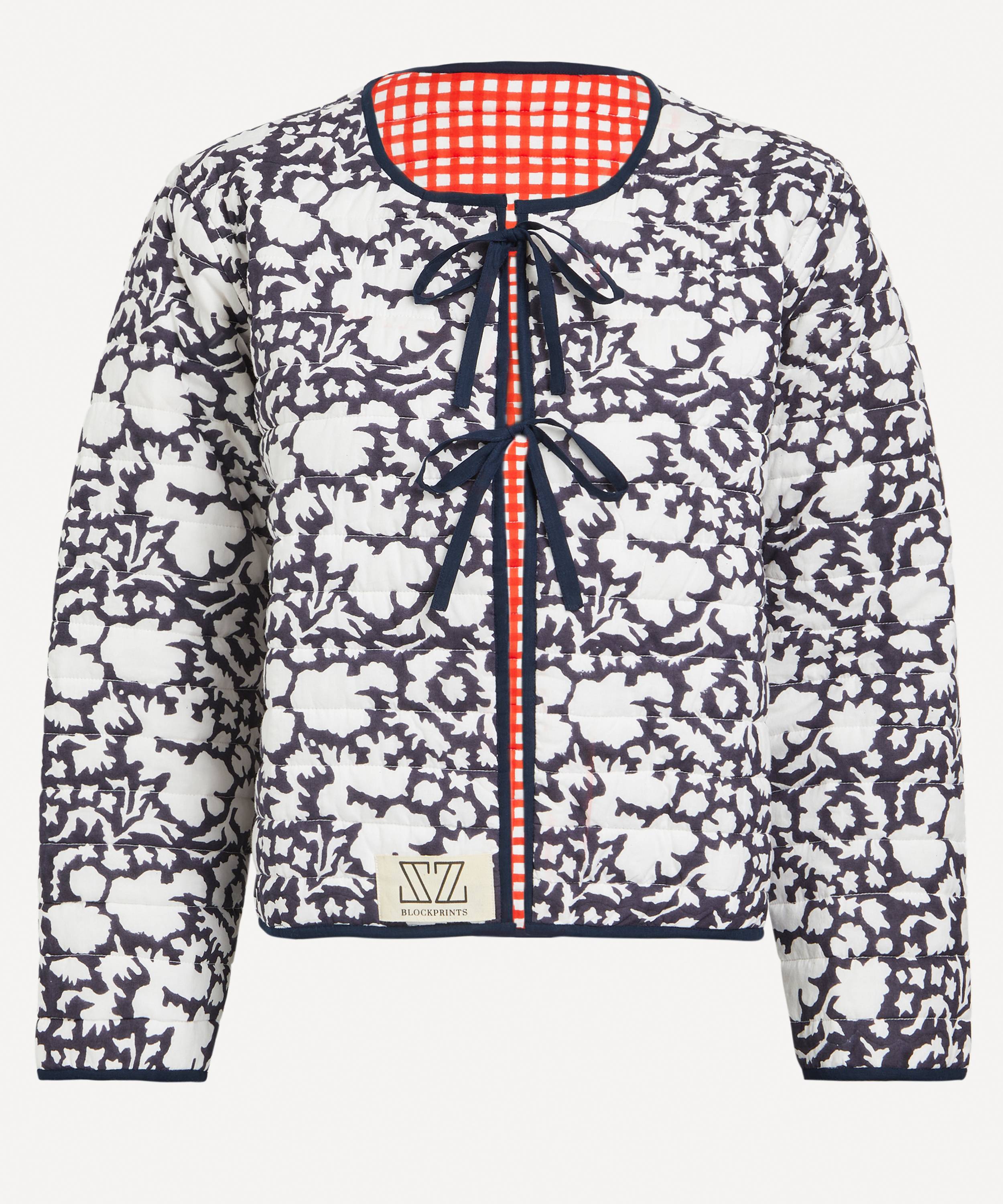 SZ Blockprints Midnight Cherry Red Reversible Jacket | Liberty