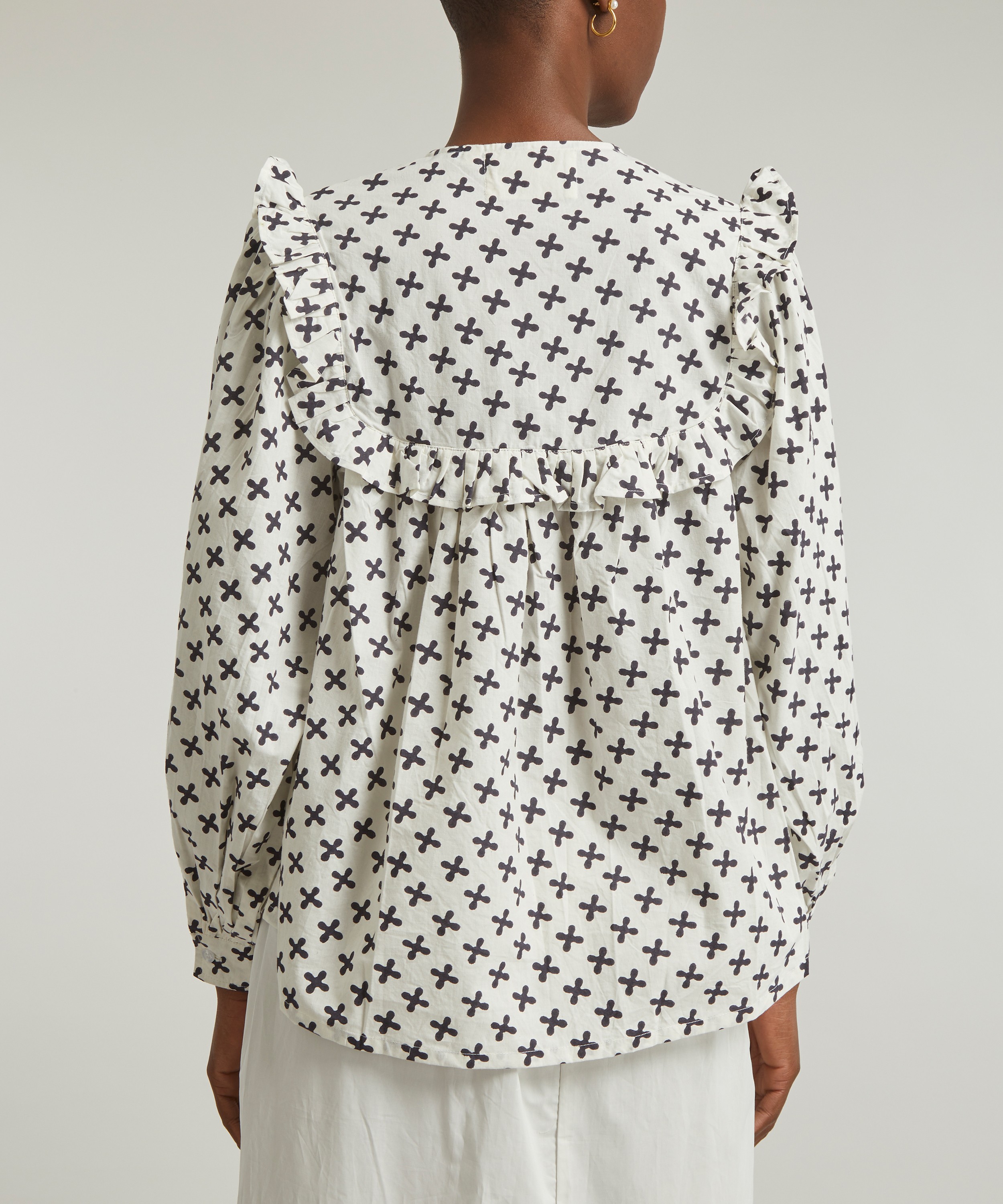 SZ Blockprints Clover Midnight Cream Blouse | Liberty