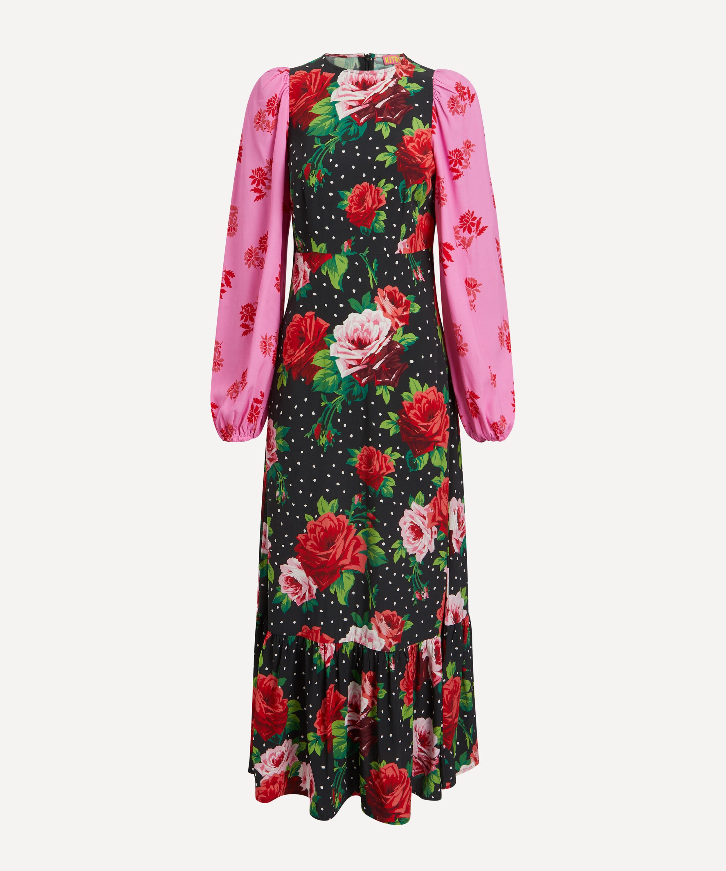 KITRI - Samira Mixed Rose Midi-Dress