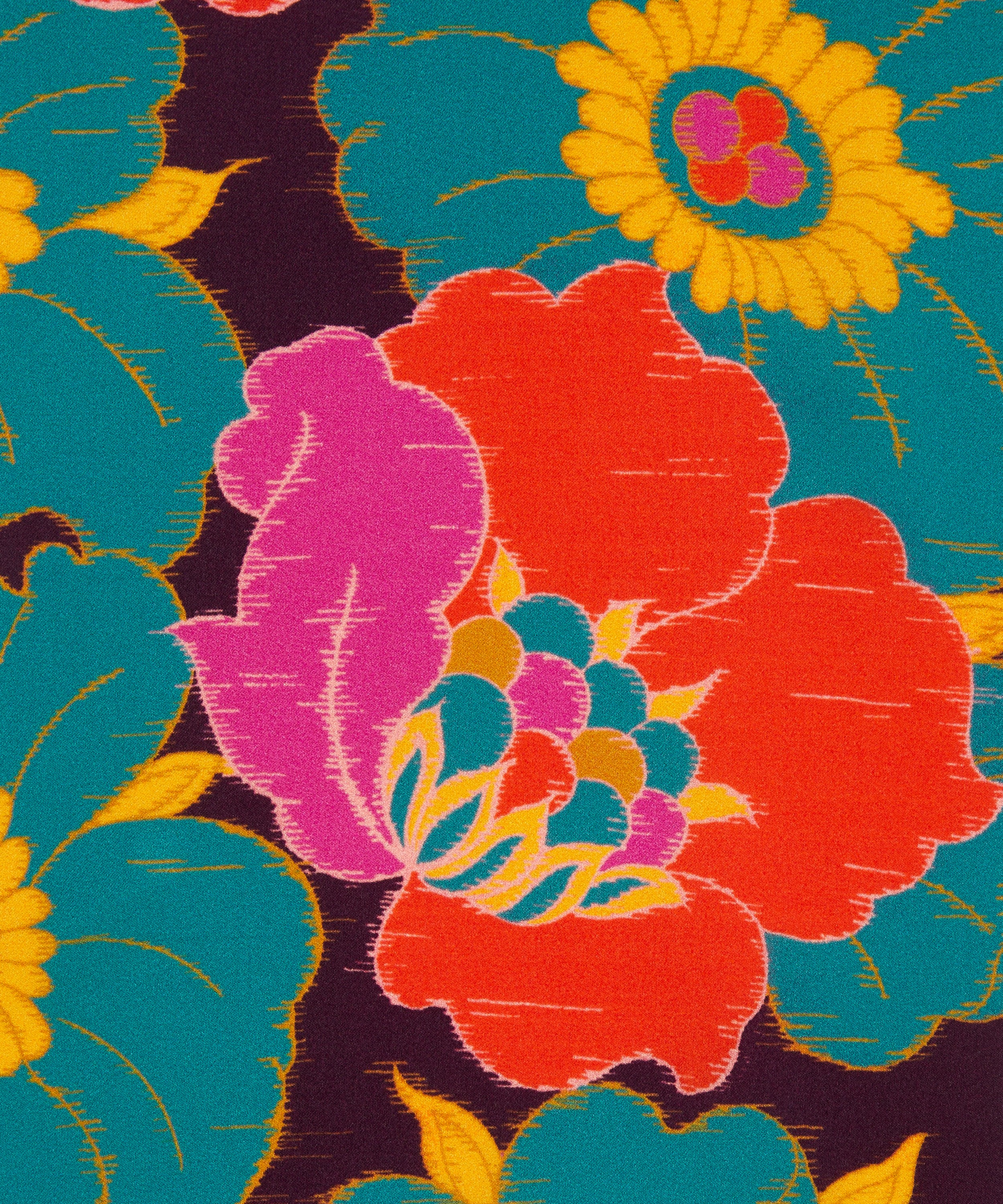 Liberty Fabrics - Ikat Anemone Silk Satin image number 0