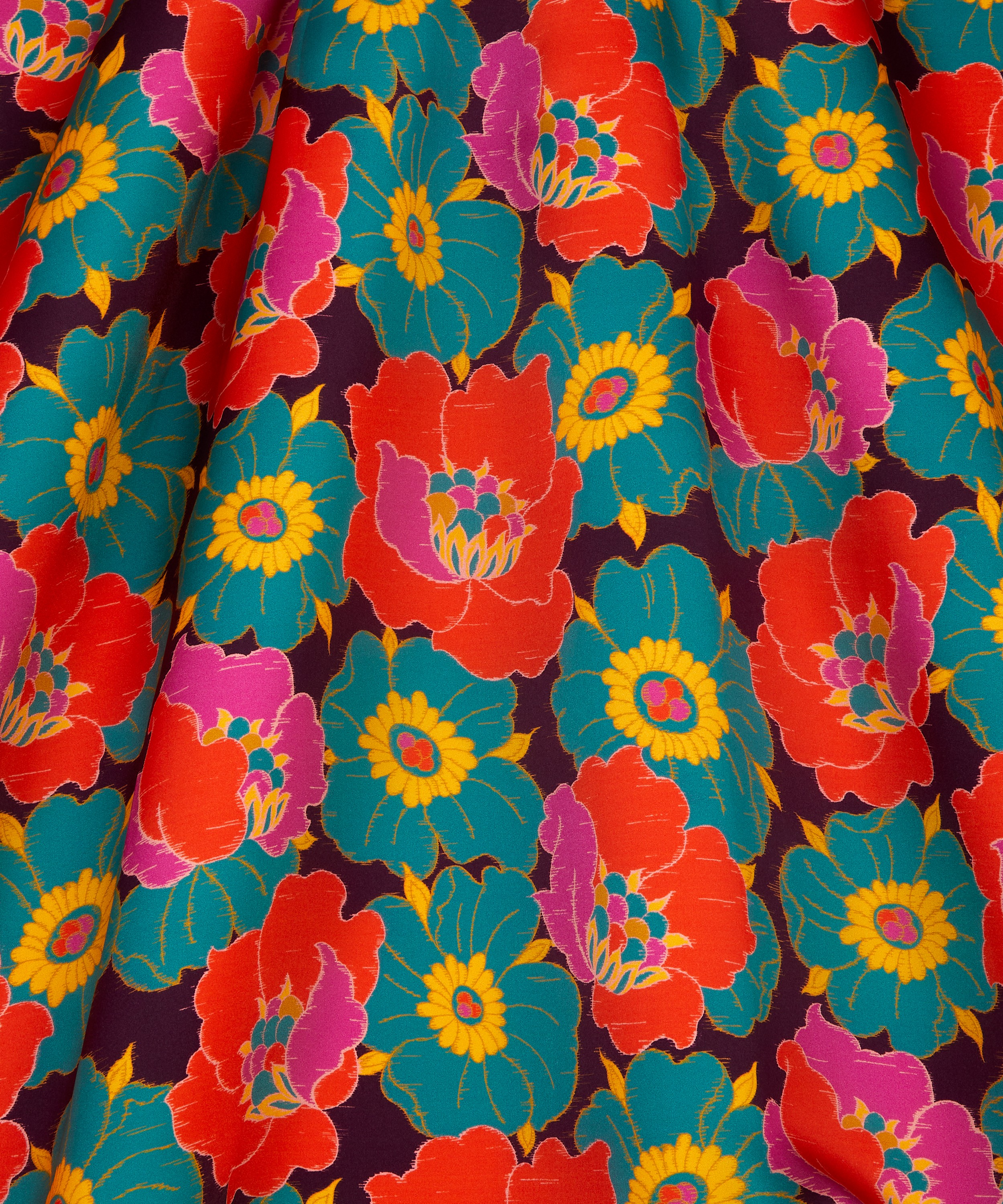 Liberty Fabrics - Ikat Anemone Silk Satin image number 2