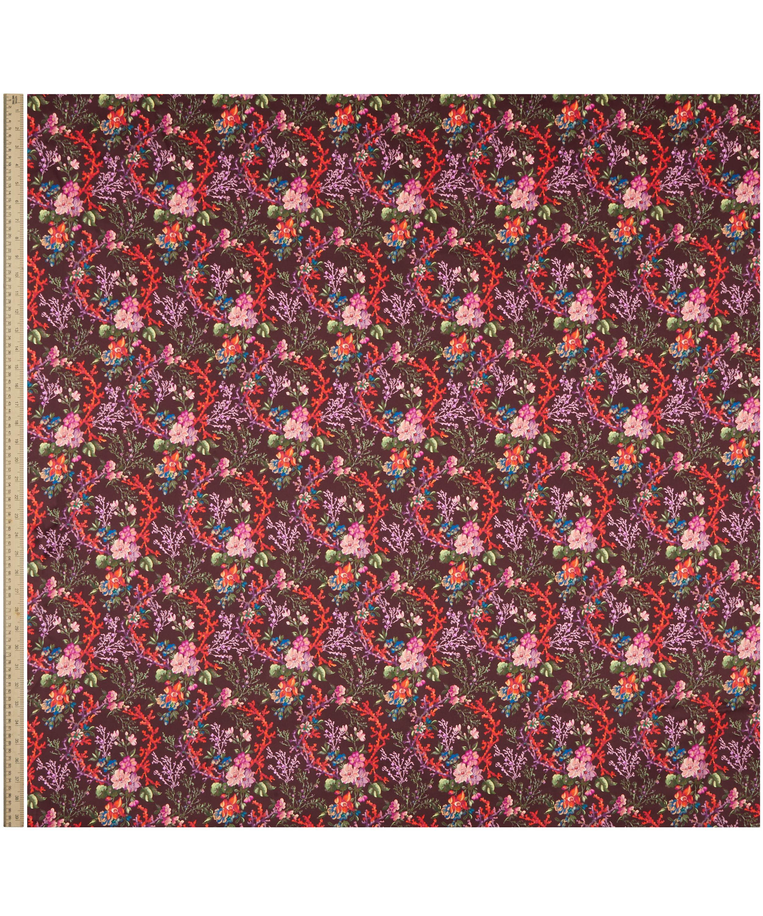 Liberty Fabrics - Coral Meadow Silk Satin image number 1