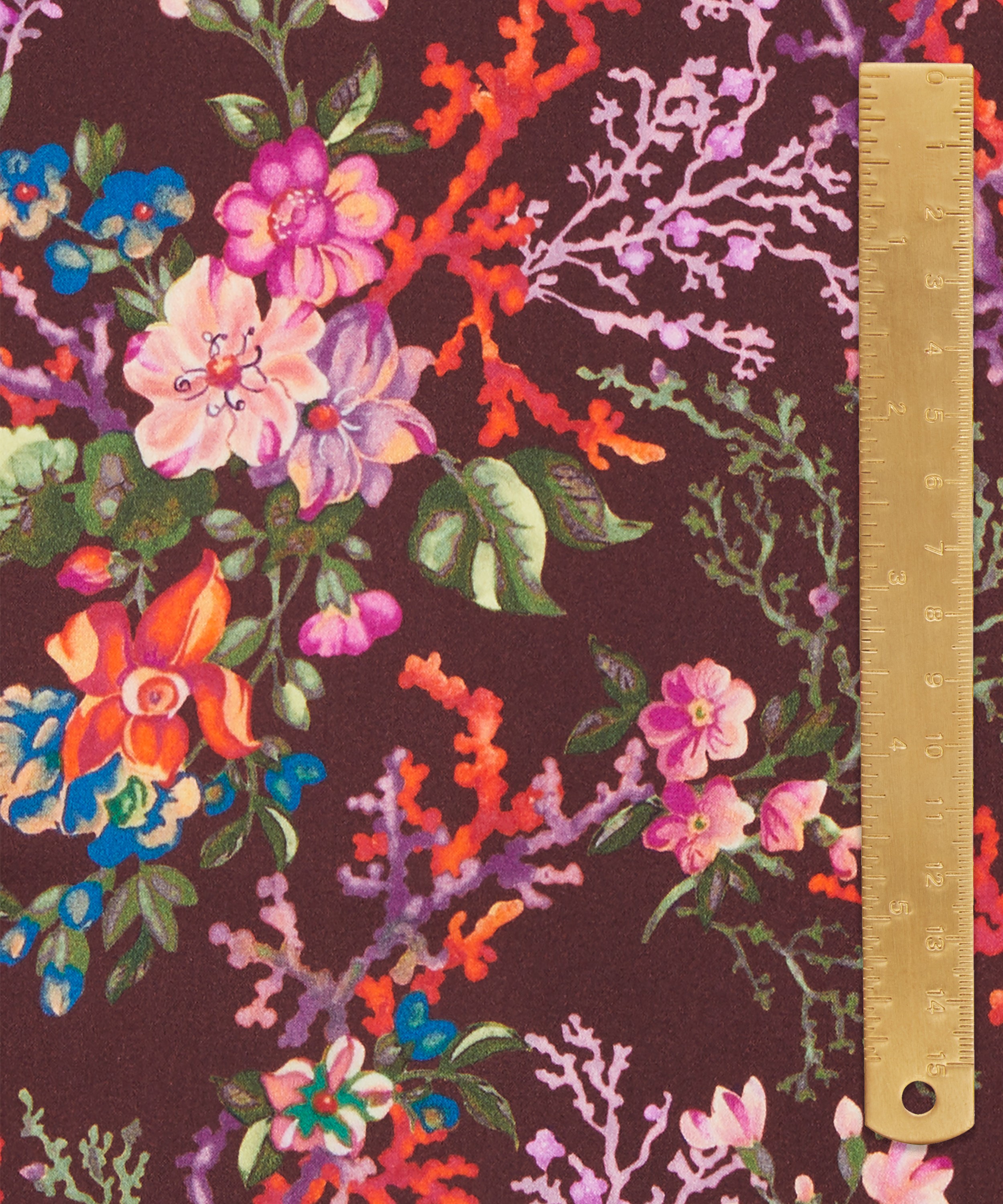 Liberty Fabrics - Coral Meadow Silk Satin image number 4