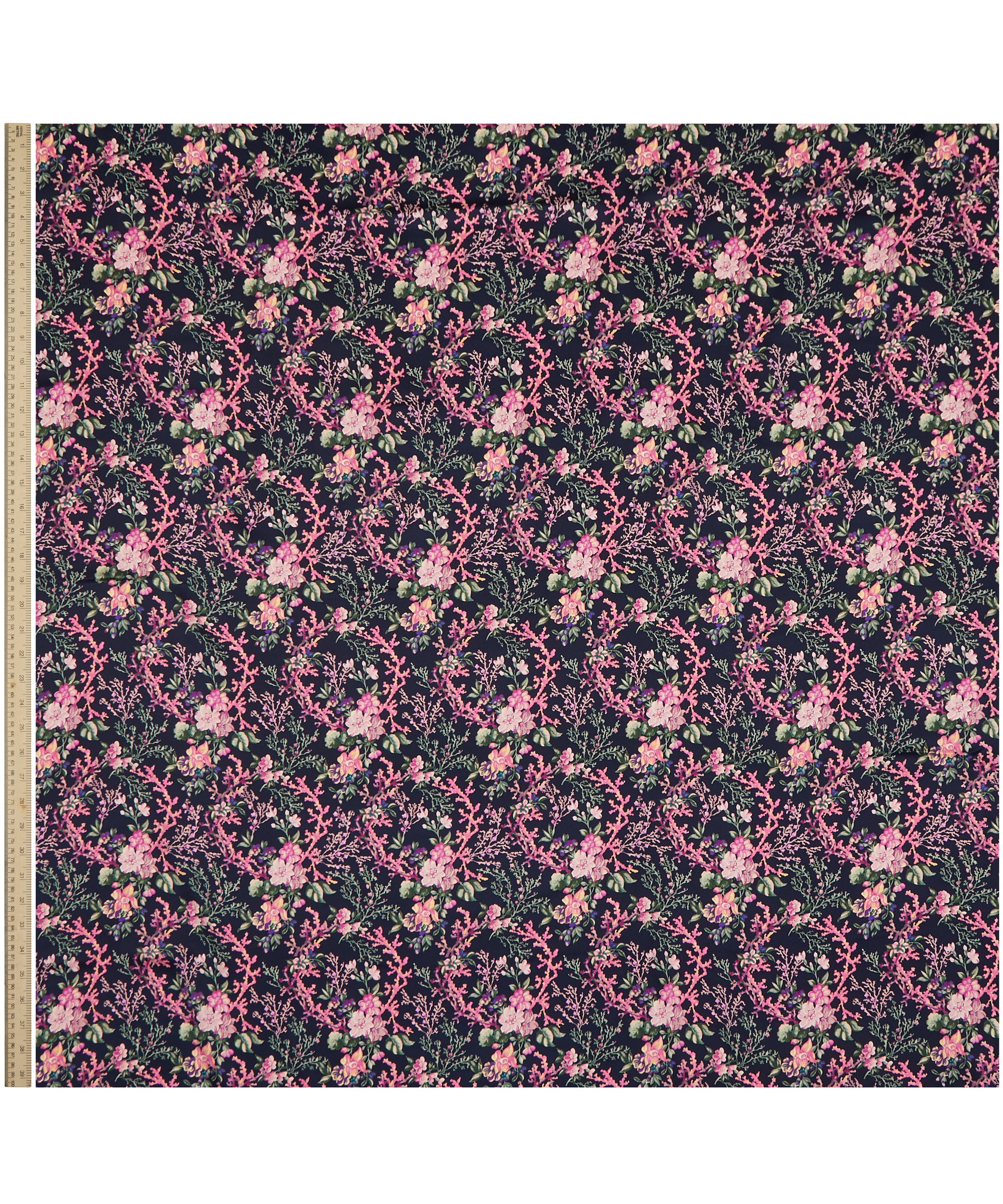 Liberty Fabrics - Coral Meadow Silk Satin image number 1