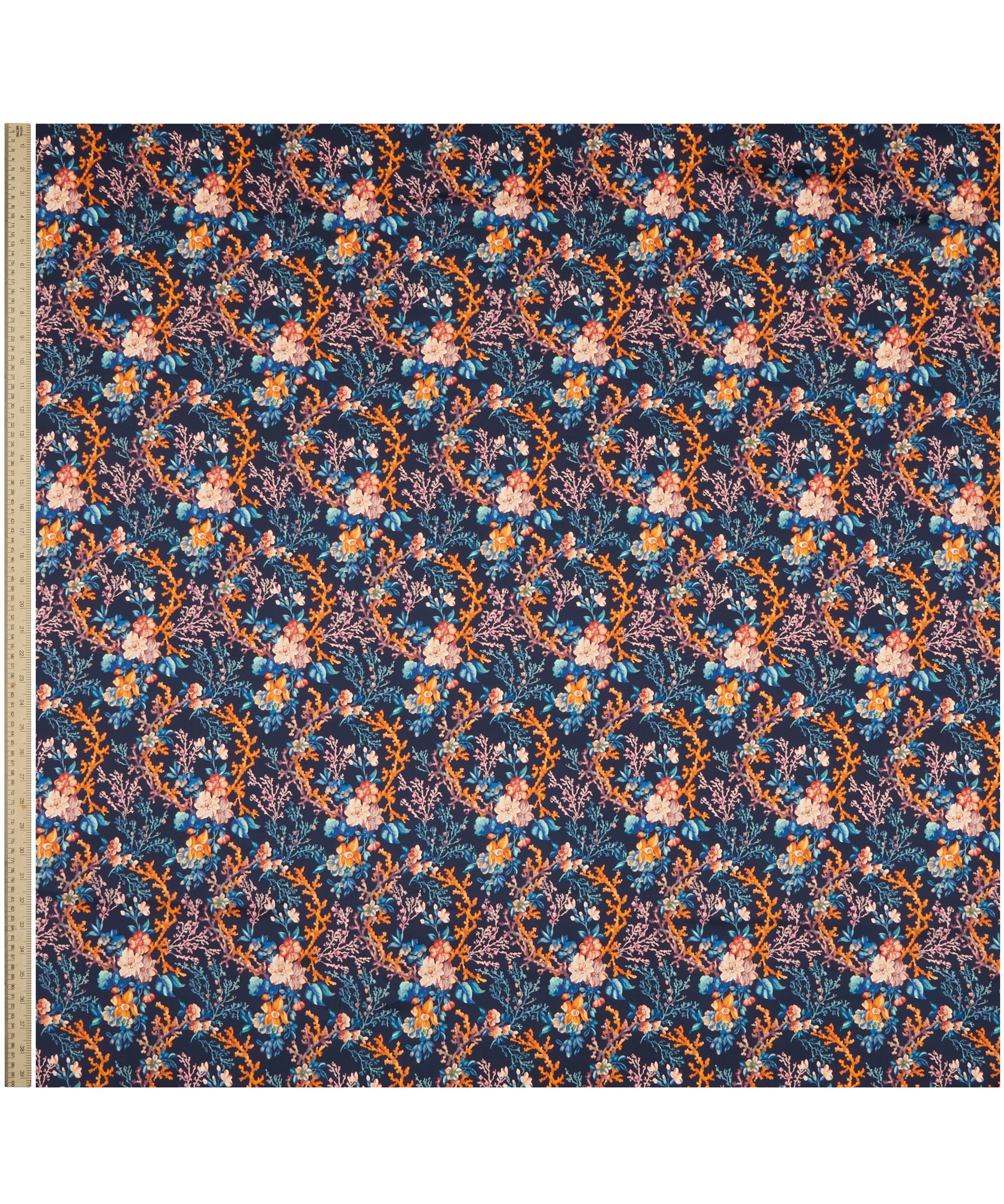 Liberty Fabrics - Coral Meadow Silk Satin image number 1