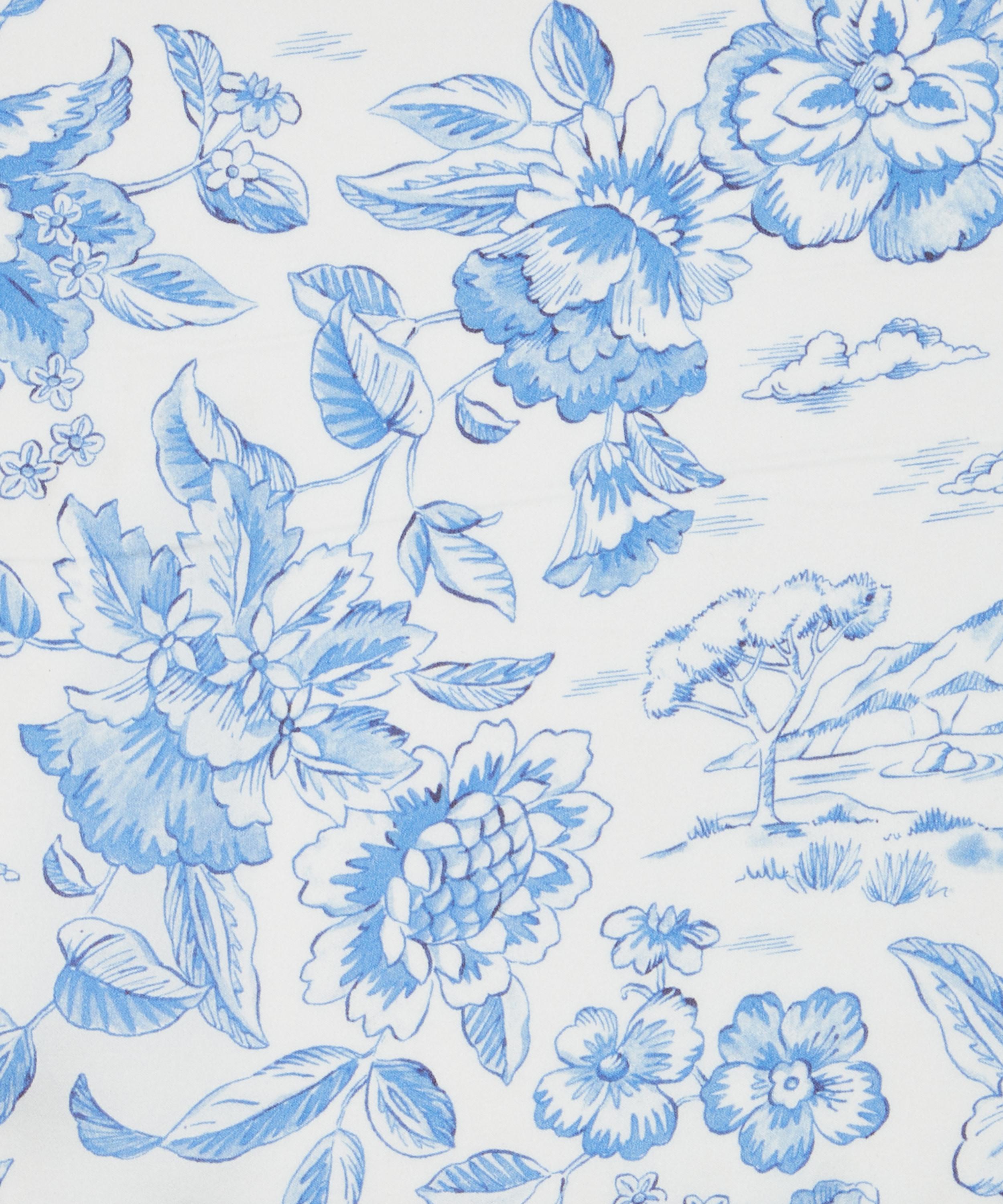 Liberty Fabrics - Delf Lagoon Silk Satin image number 0