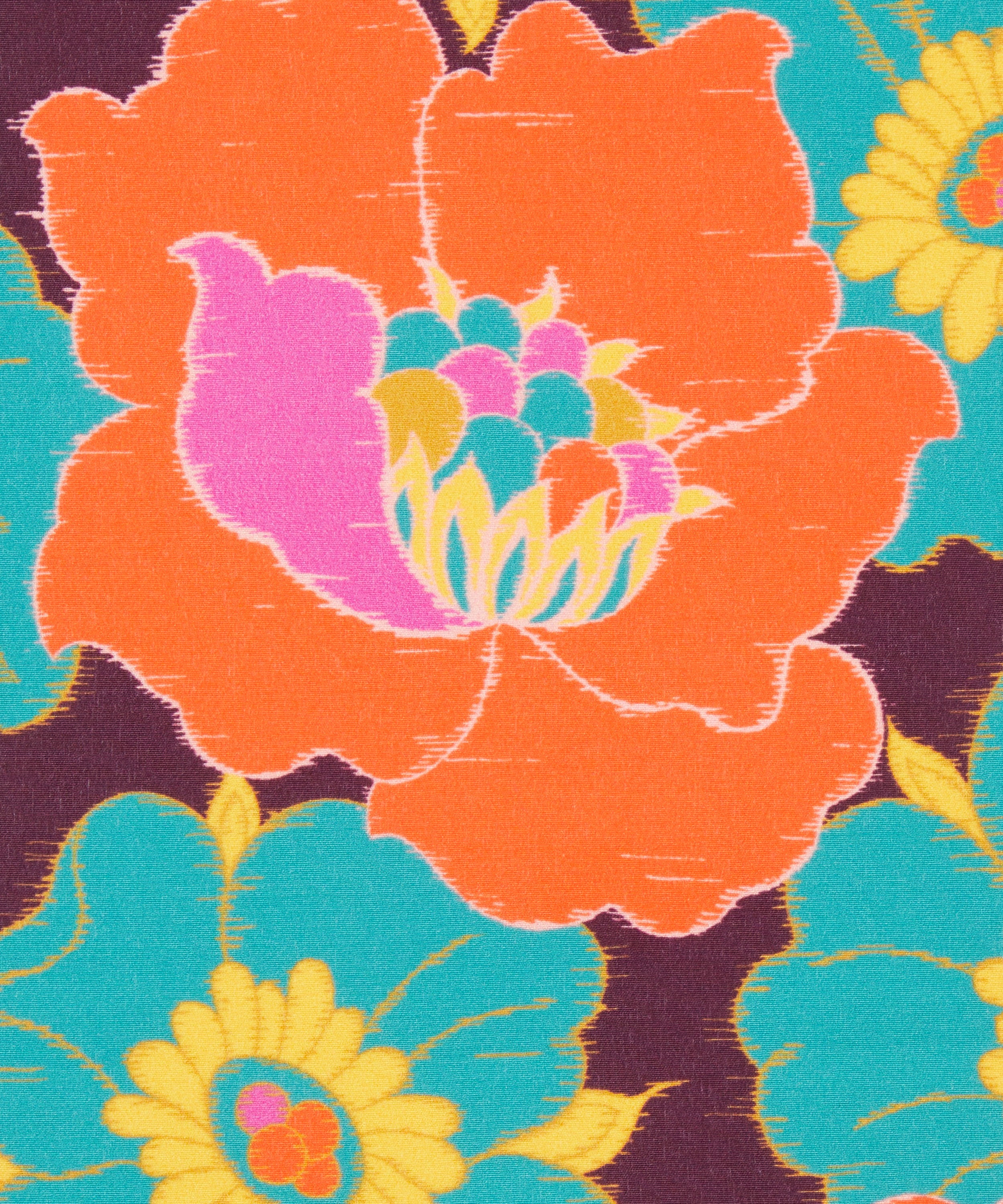 Liberty Fabrics - Ikat Anemone Crepe de Chine image number 0