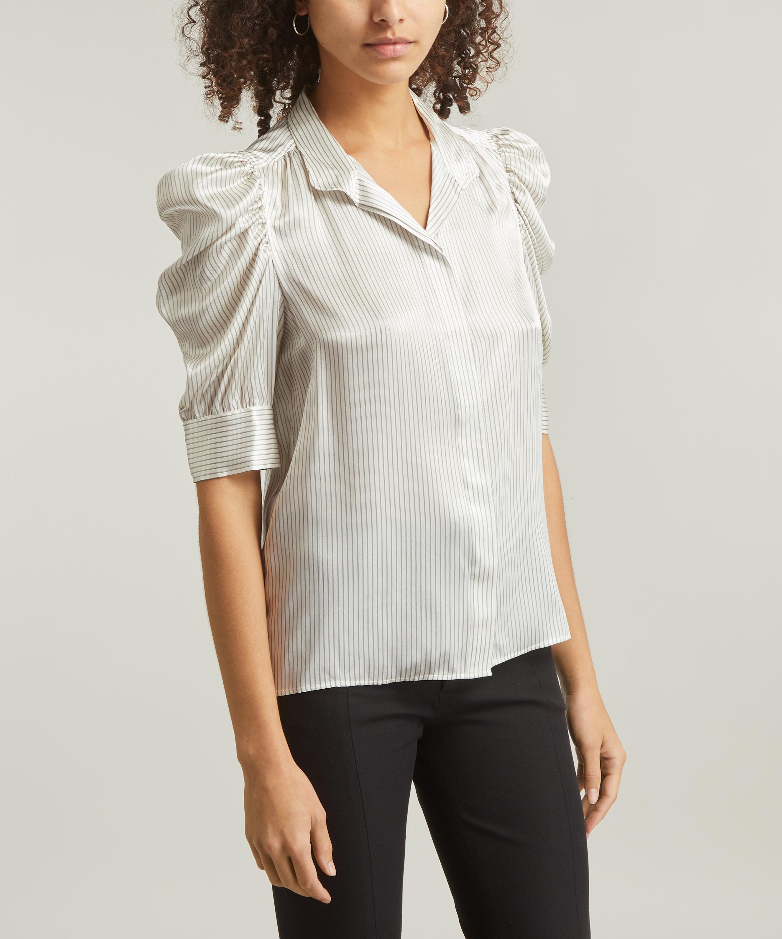 Frame Puff Sleeve Silk Shirt Liberty