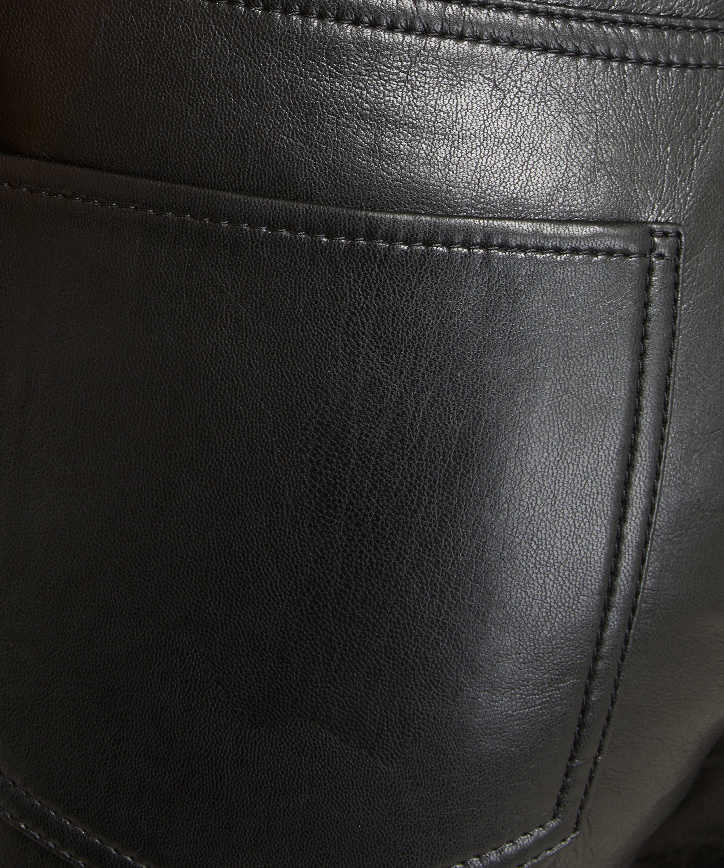 Black 'Le Jane' Leather Pants by FRAME on Sale
