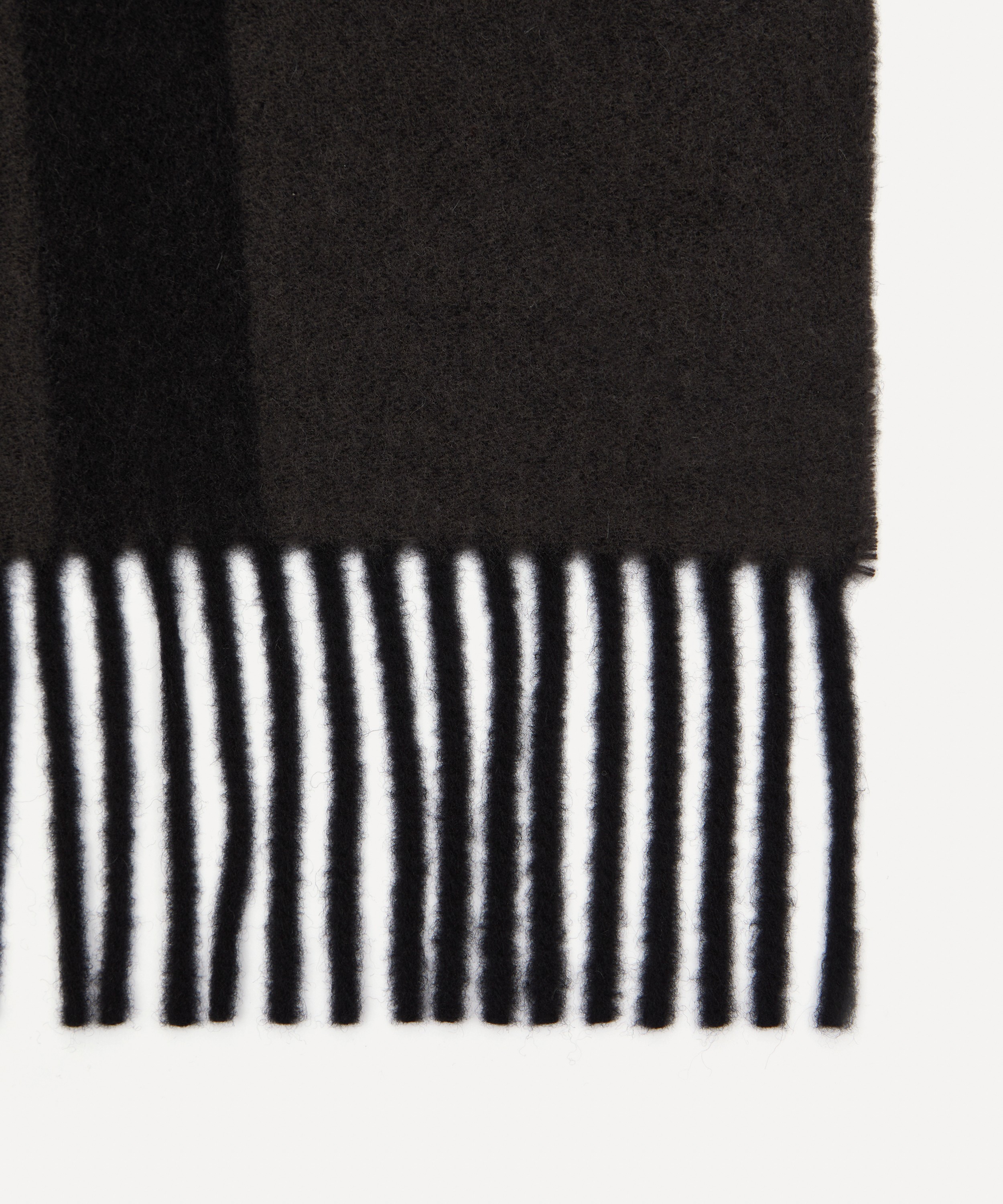 Monogram wool cashmere scarf dark grey – TOTEME